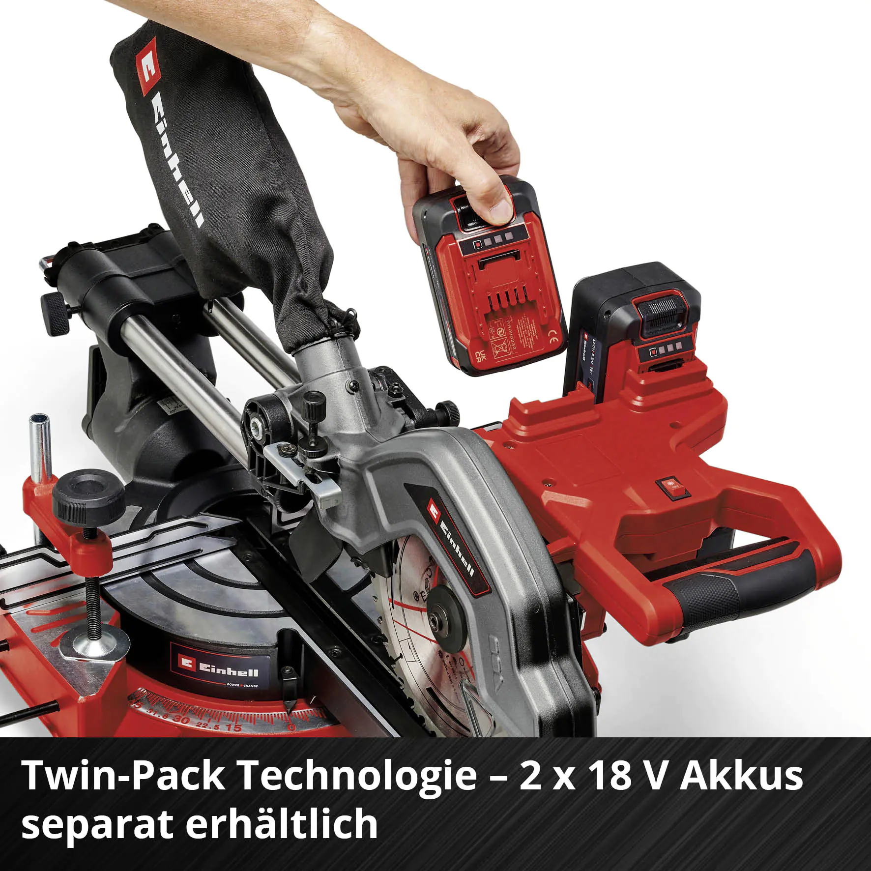 Einhell Expert Akku-Zug-Kapp-Gehrungssäge TE-SM 36/8 L Li Solo Einhell Expert Akku-Zug-Kapp-Gehrungssäge TE-SM 36/8 L Li Solo