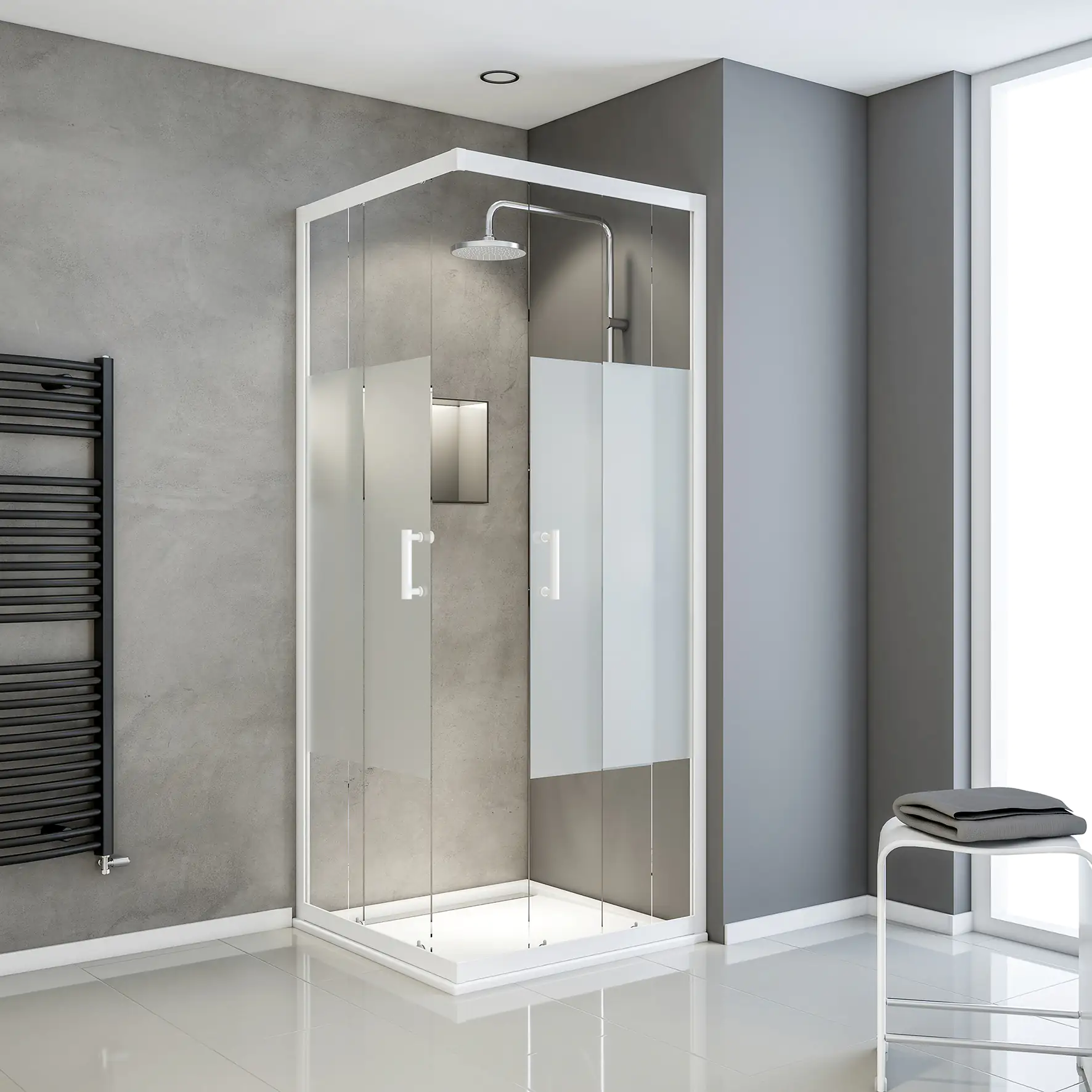 4060991050466 Schulte Eckeinstieg 90 x 90 x 190 cm Sunny