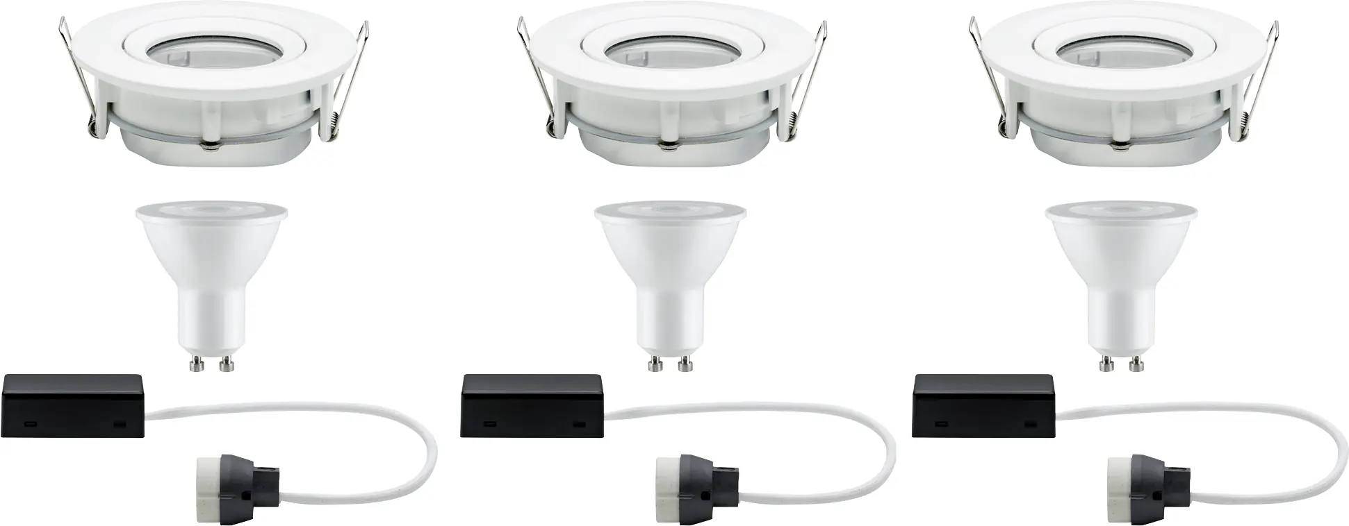 Paulmann LED Außen-Einbauleuchte Nova Plus 3er Set weiß 9,3 cm GU10