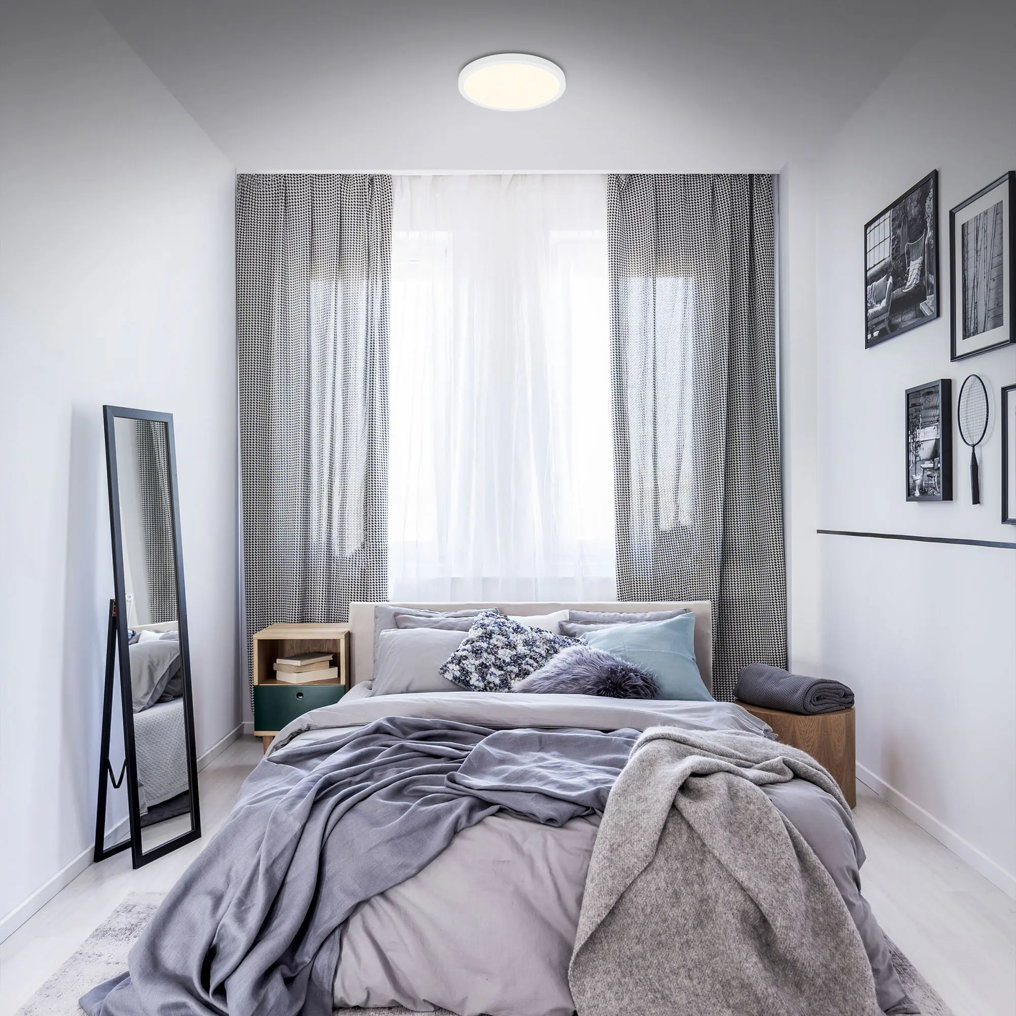 Briloner LED Deckenleuchte Runa Ø 28 cm weiß Sternencover CCT