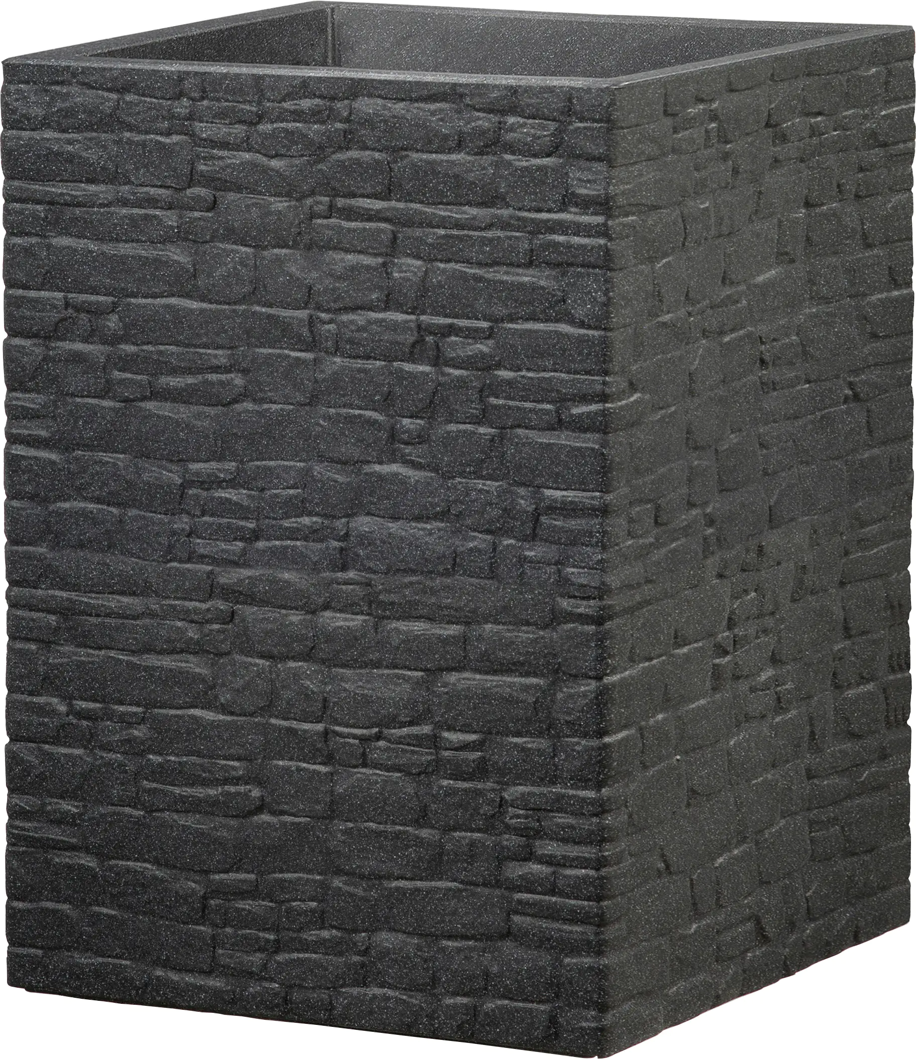 Scheurich Pflanzgefäß Muretto High 38 x 38 x 54 cm schwarz granit