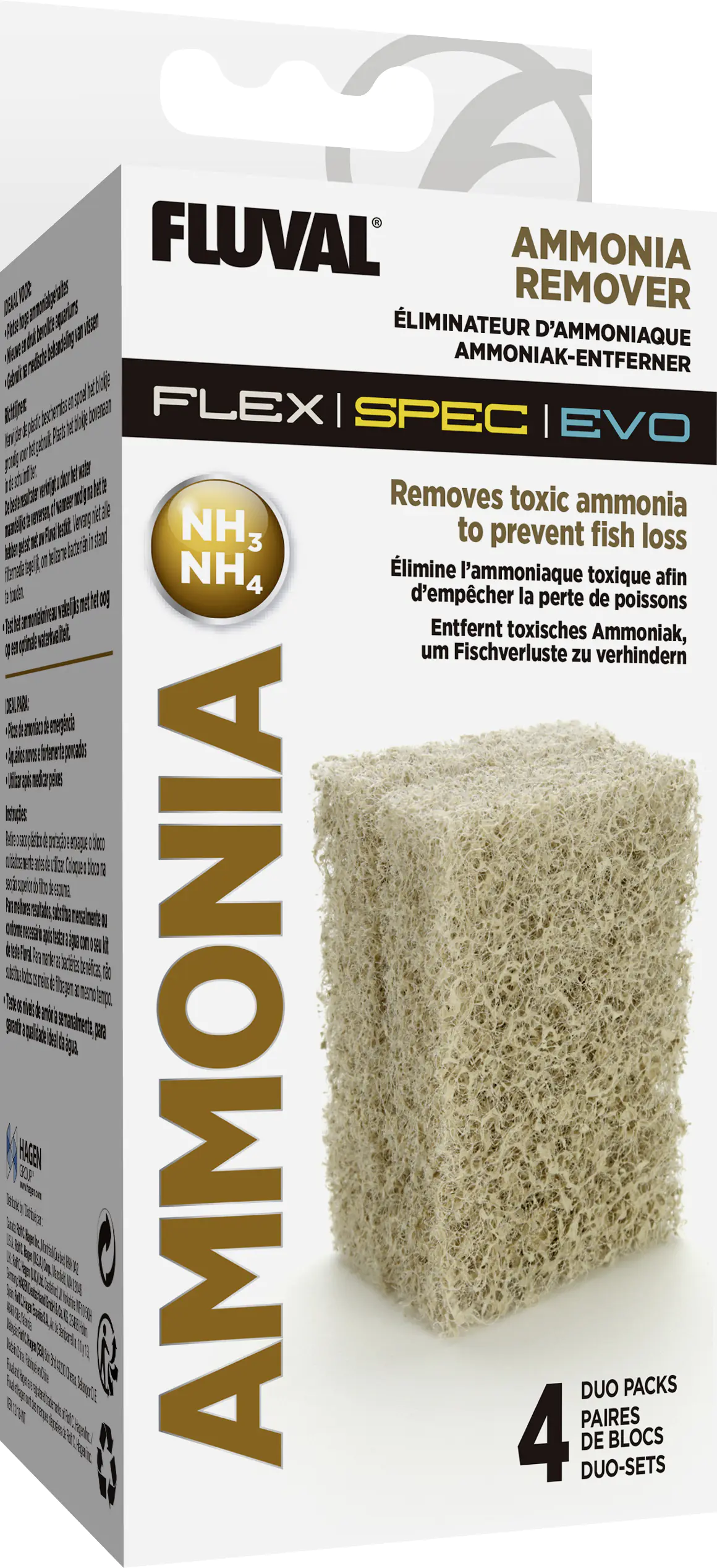 Fluval Ammoniak Entferner für Flex Spex Aquarien 4 Stück Fluval Ammoniak Entferner für Flex Spex Aquarien 4 Stück