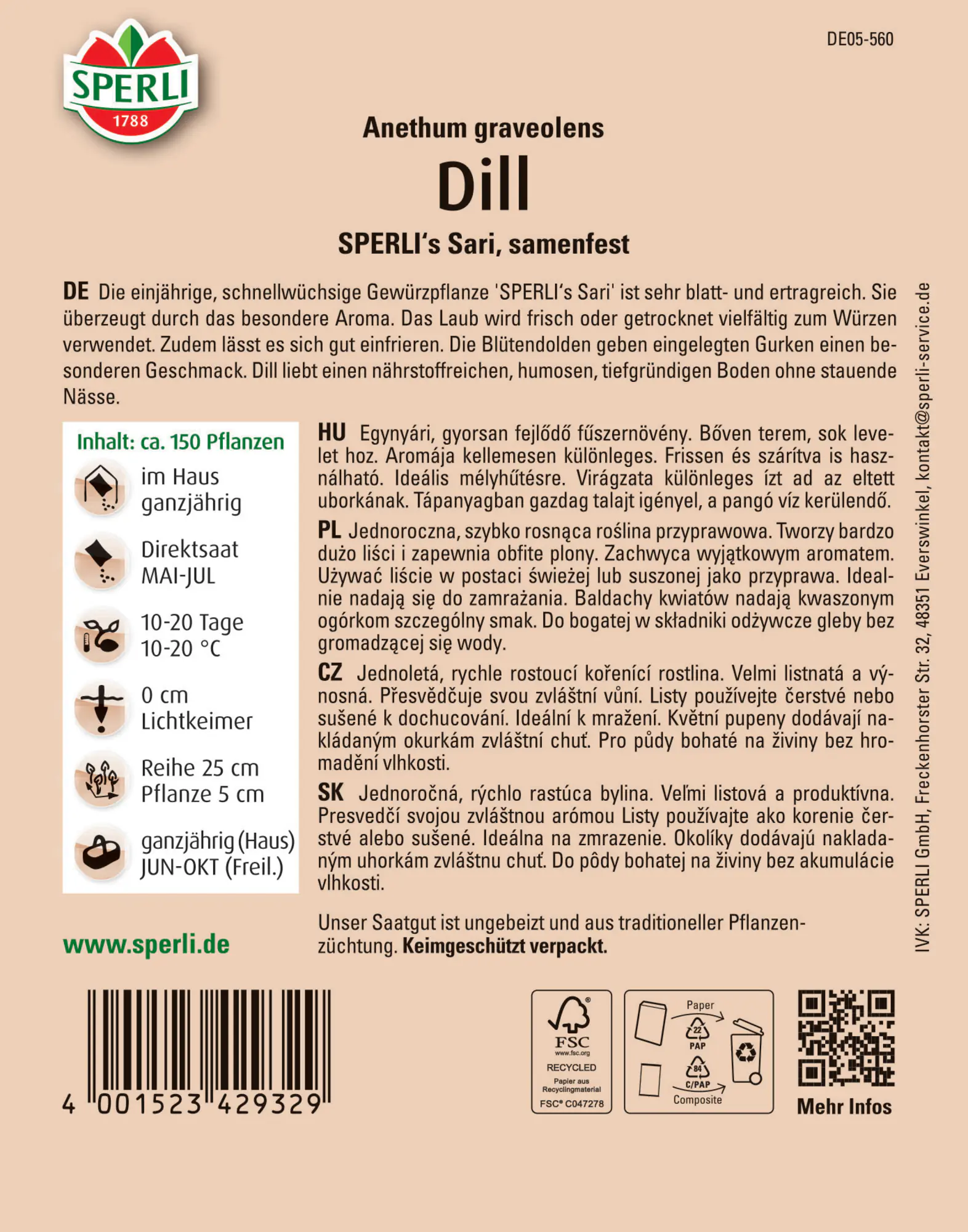 Sperli Dill Sperli 's Sari