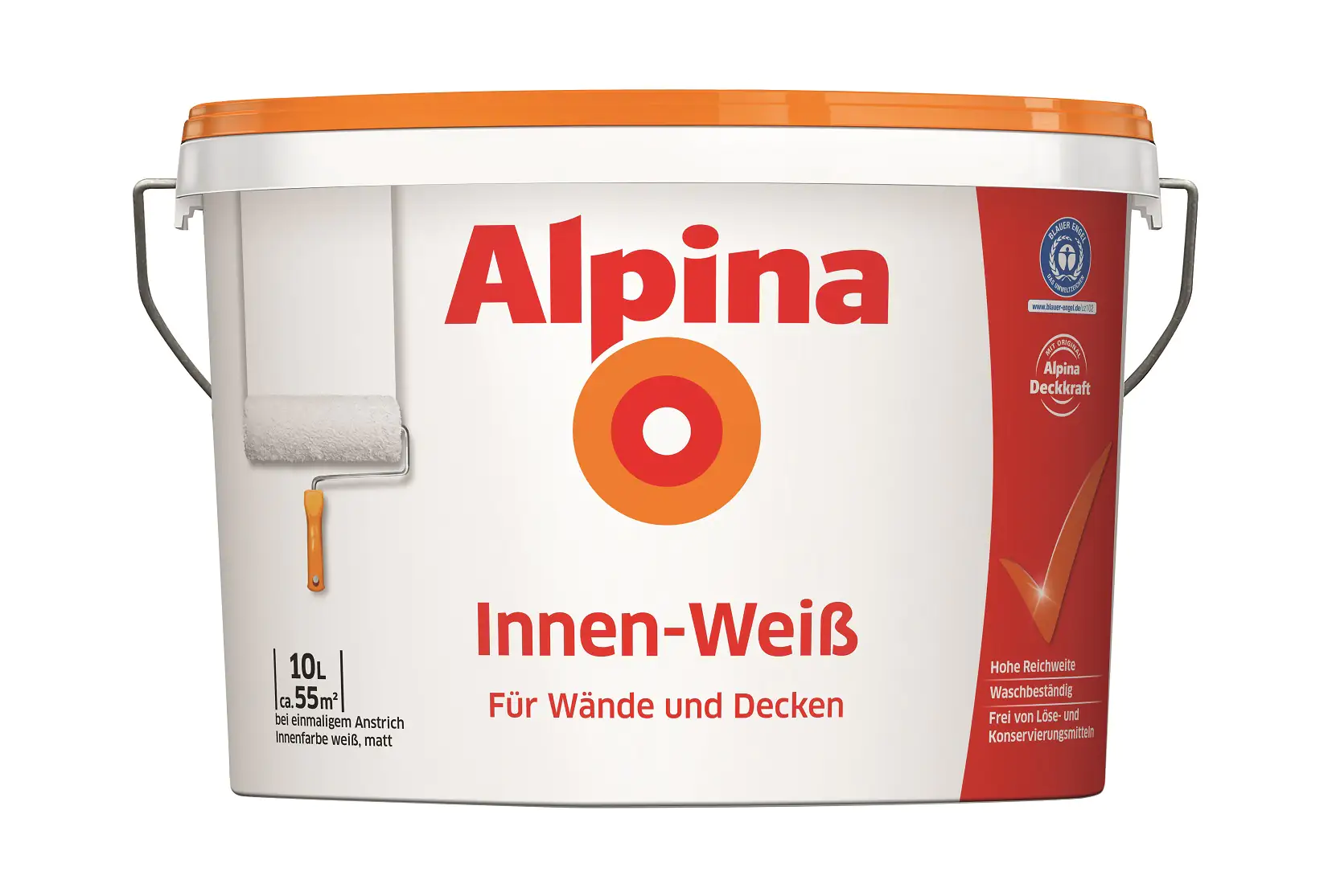 Alpina Wandfarbe Innenweiß 10 L weiß matt