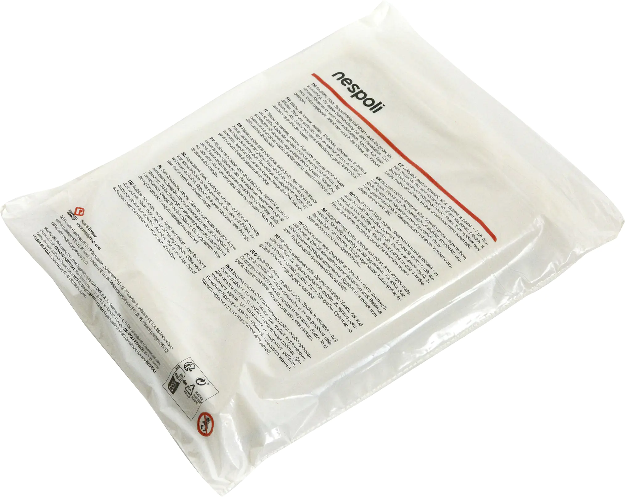 Nespoli Bauplane 38 my 4 x 5 m² = 20 m² transluzent