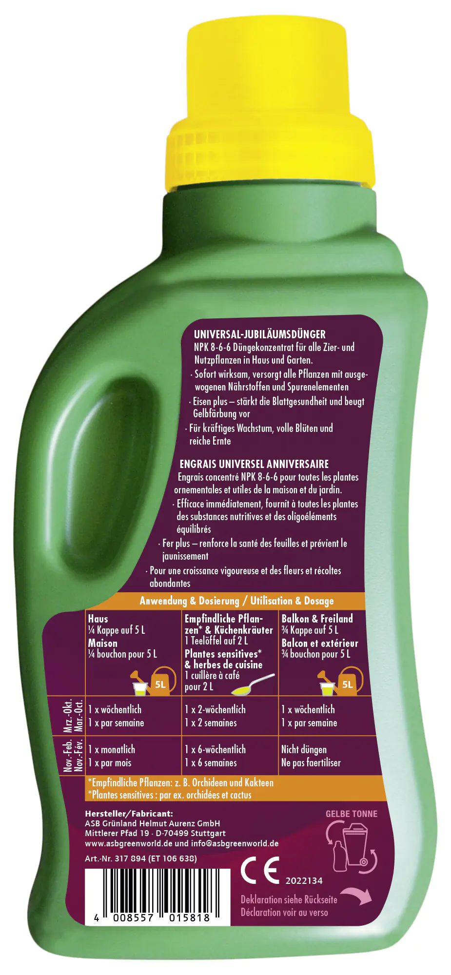 Primaster Flüssigdünger Universal Jubiläums-Edition 500 ml