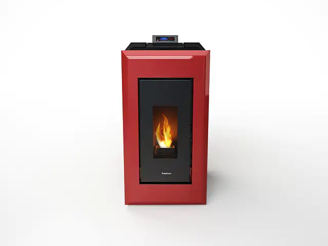 FreePoint Pelletofen VEGA Stahl10,5 kWschwarz-rot FreePoint Pelletofen VEGA Stahl10,5 kWschwarz-rot