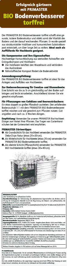 Primaster Bio Bodenverbesserer und Komposterde 40 L torffrei