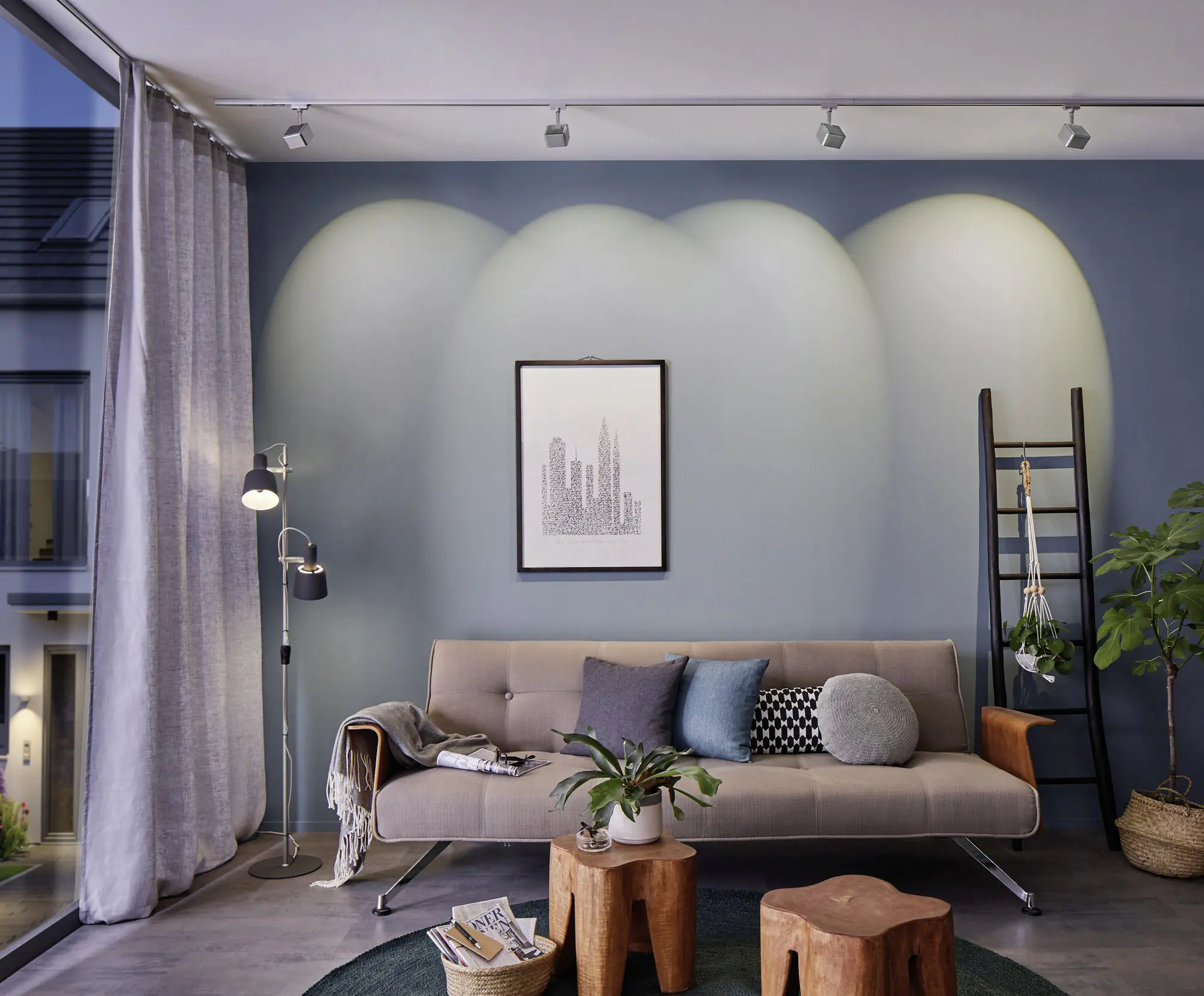 Paulmann URail Schienen- Basissystem chrom matt 2,30 m max. 1.000 W