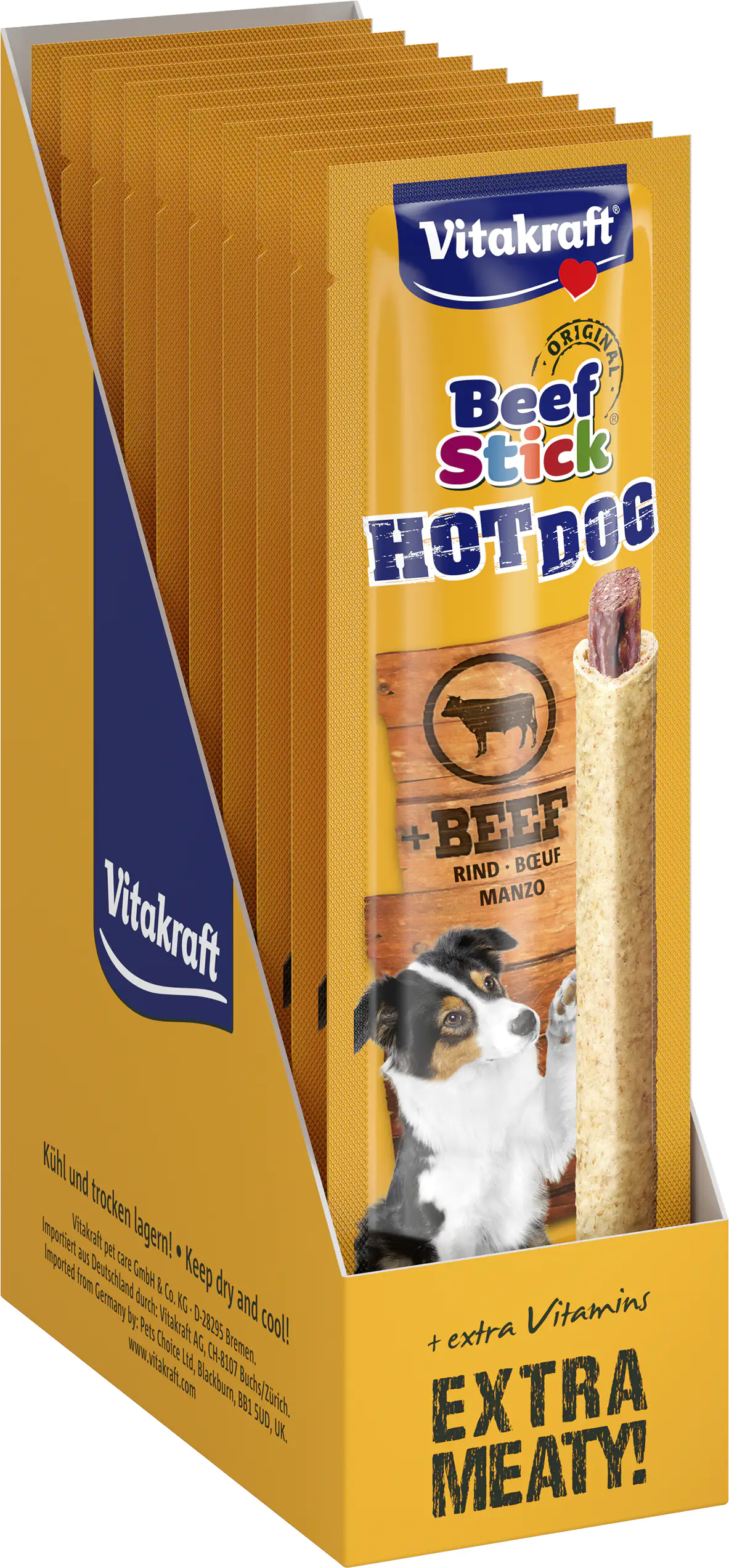 Vitakraft Beef Stick® Hot Dog 1 Stück / 30 g Vitakraft Beef Stick® Hot Dog 1 Stück / 30 g
