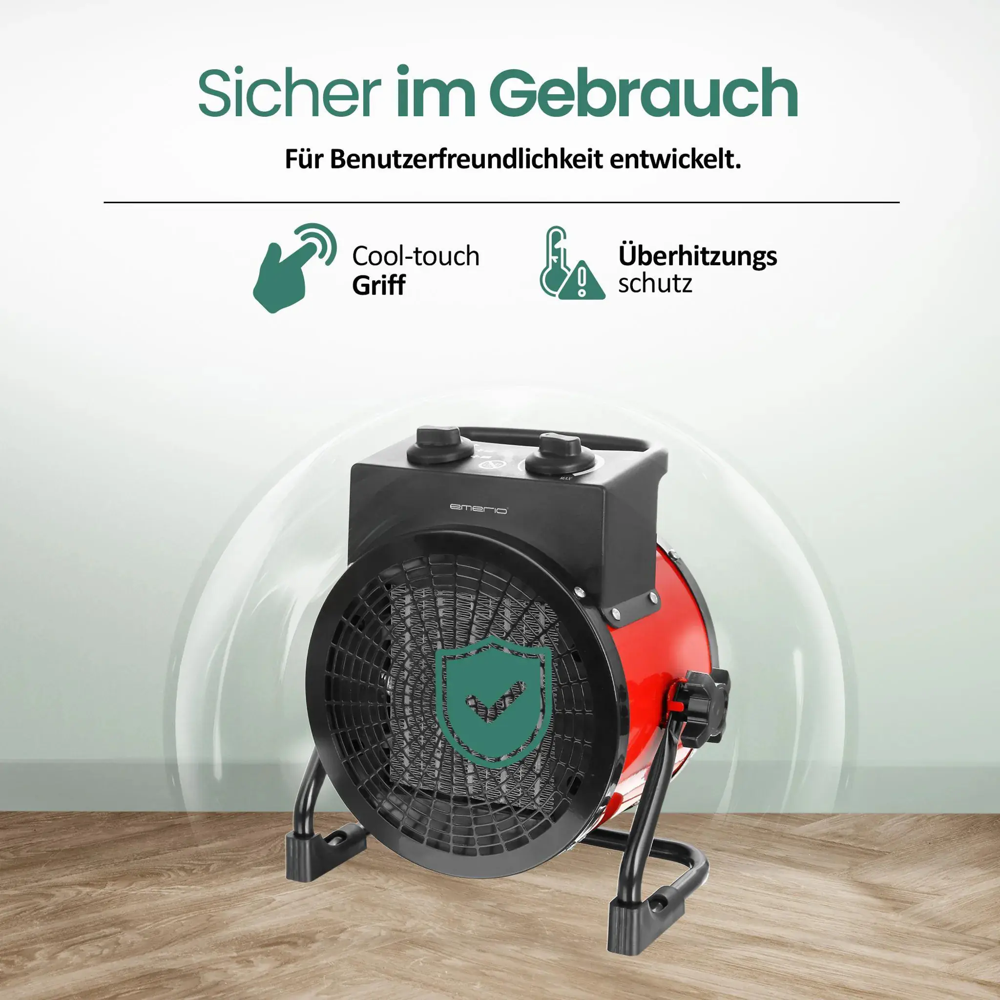 emerio Heizlüfter 3000 Watt, mit Tragegriff