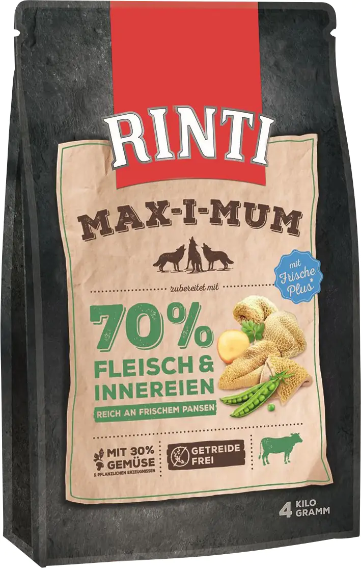 4000158911735 Rinti Max-i-Mum Hundetrockenfutter Adult 4 kg Pansen