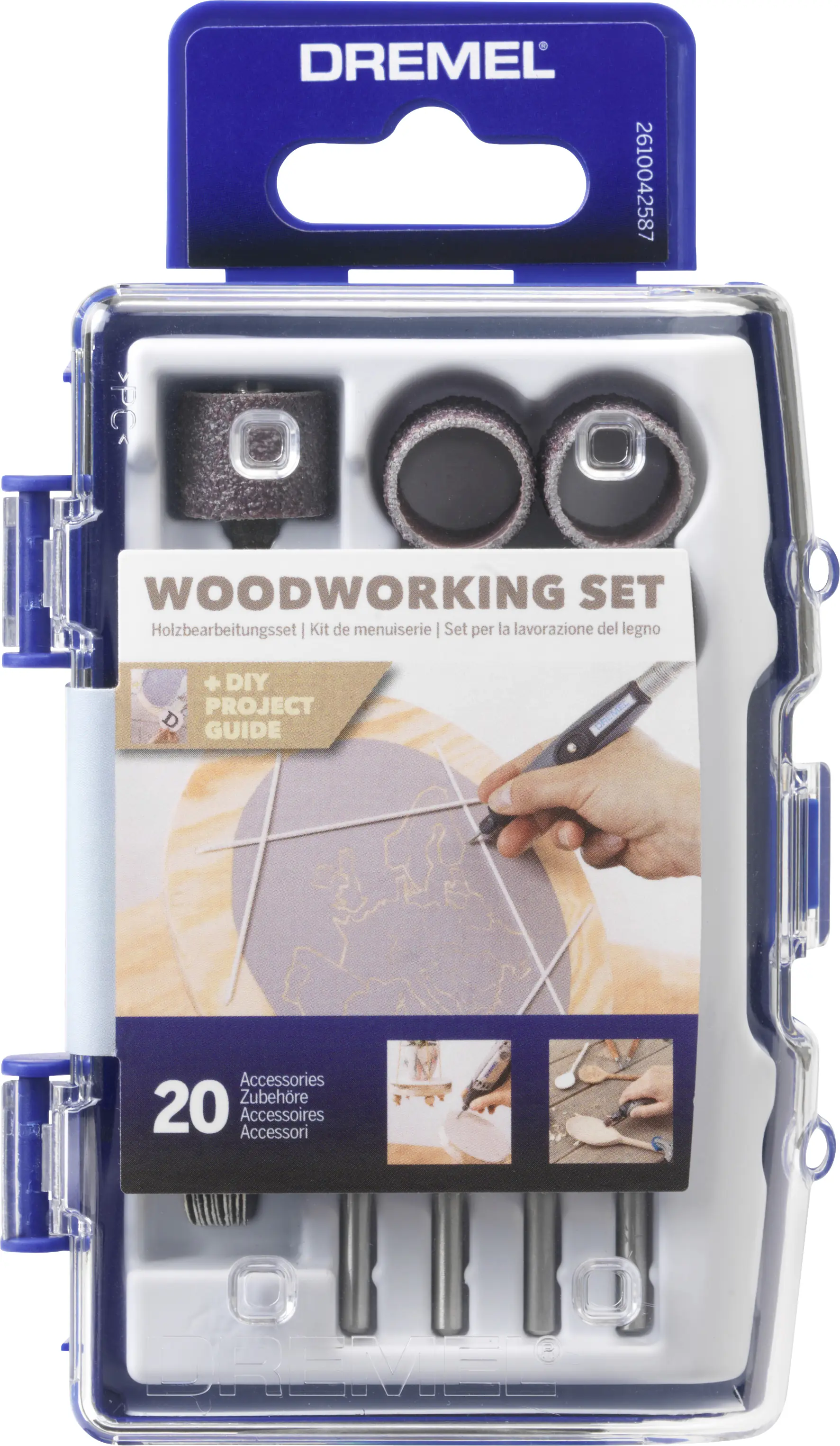 Dremel Holzbearbeitungsset 681 20-teilig mit Aufbewahrungsbox