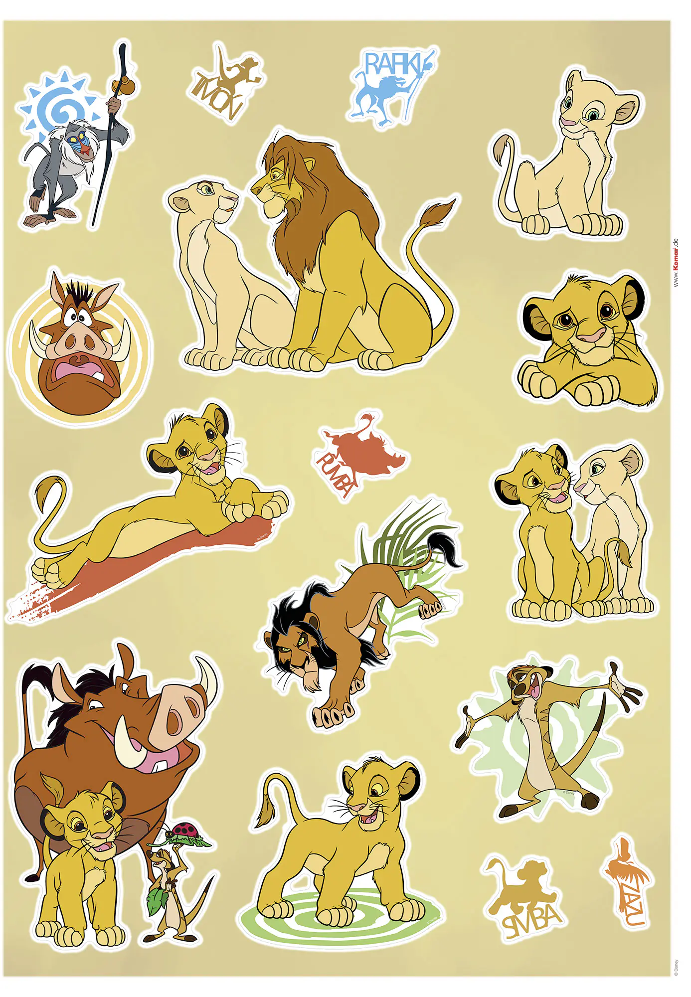 Komar Dekosticker Lion King Circle of 50 x 70 cm  