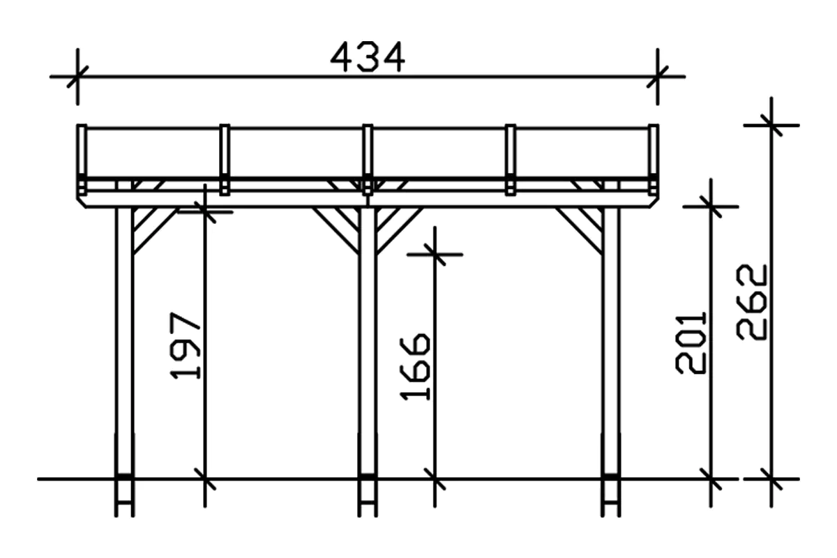 SKAN HOLZ Terrassenüberdachung Siena 434 x 300 cm Leimholz