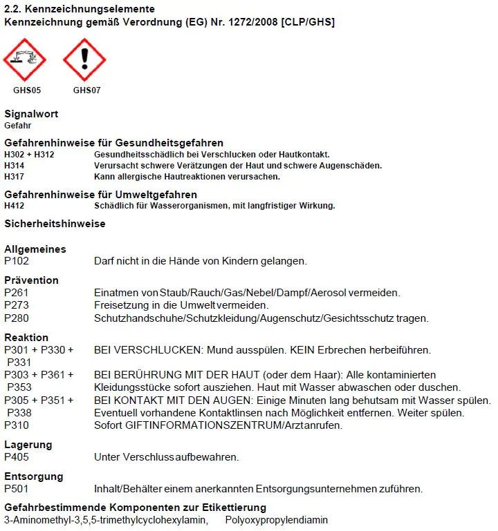 4031396154608_9 Gießharz 20 Epoxid A+B 0,85 kg MV 100:35 Gew, TZ 2 h, VH 20 mm