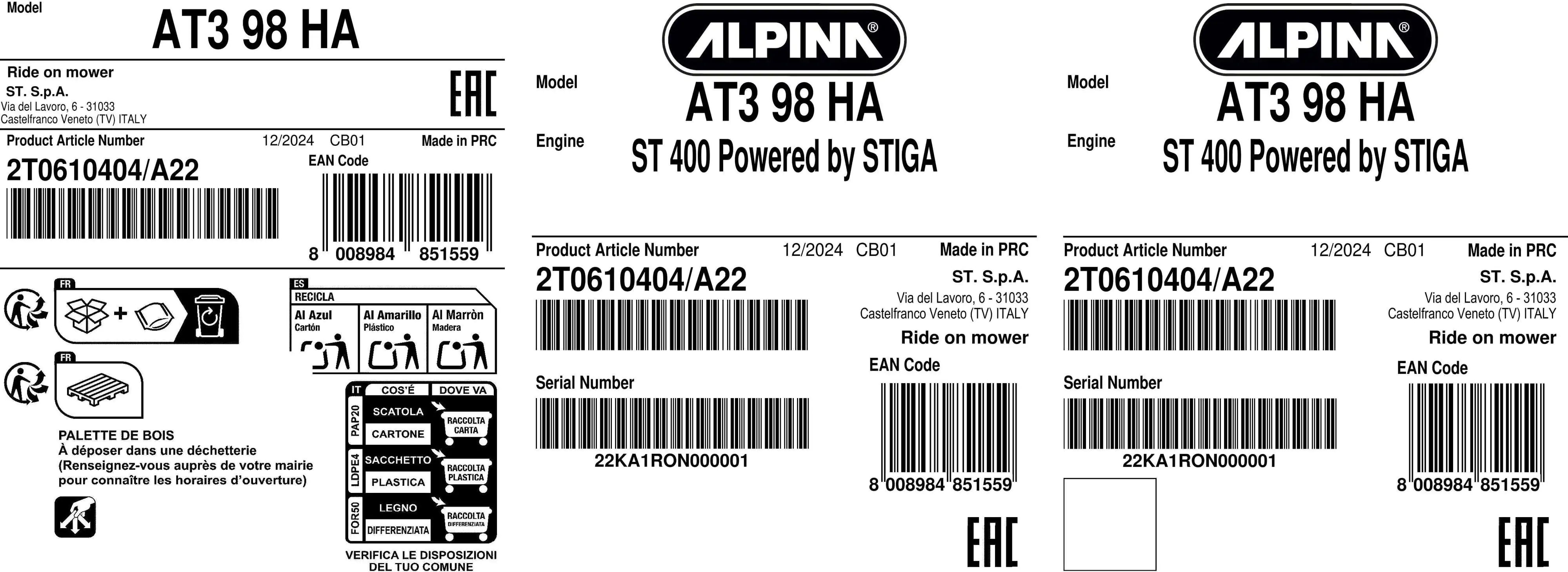 Alpina Rasentraktor AT3 98 HA 7,1 kW, 98 cm Schnittbreite Alpina Rasentraktor AT3 98 HA 7,1 kW, 98 cm Schnittbreite