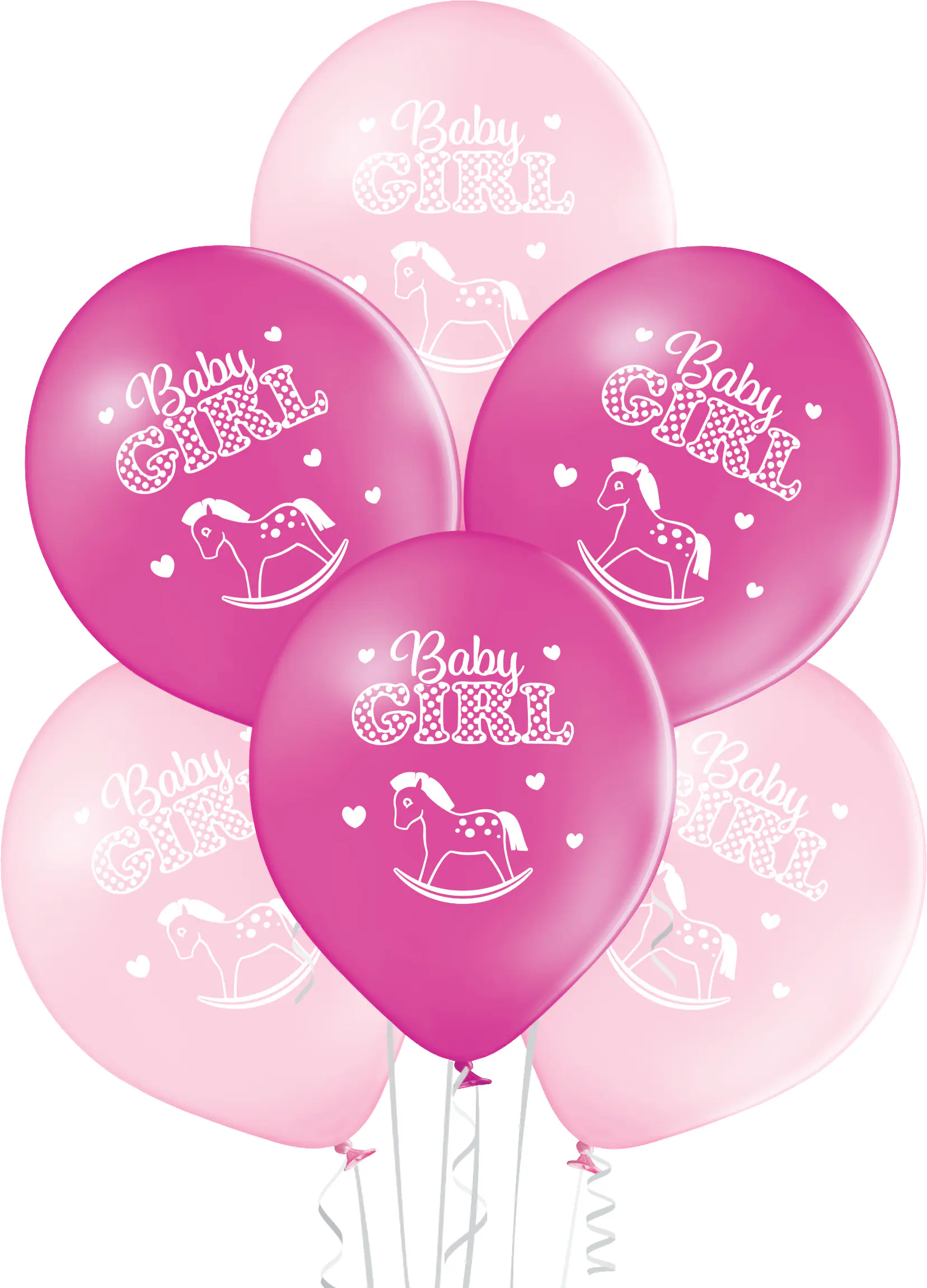 Latexballons Baby Girl pink Ø 20 cm 10 Stück