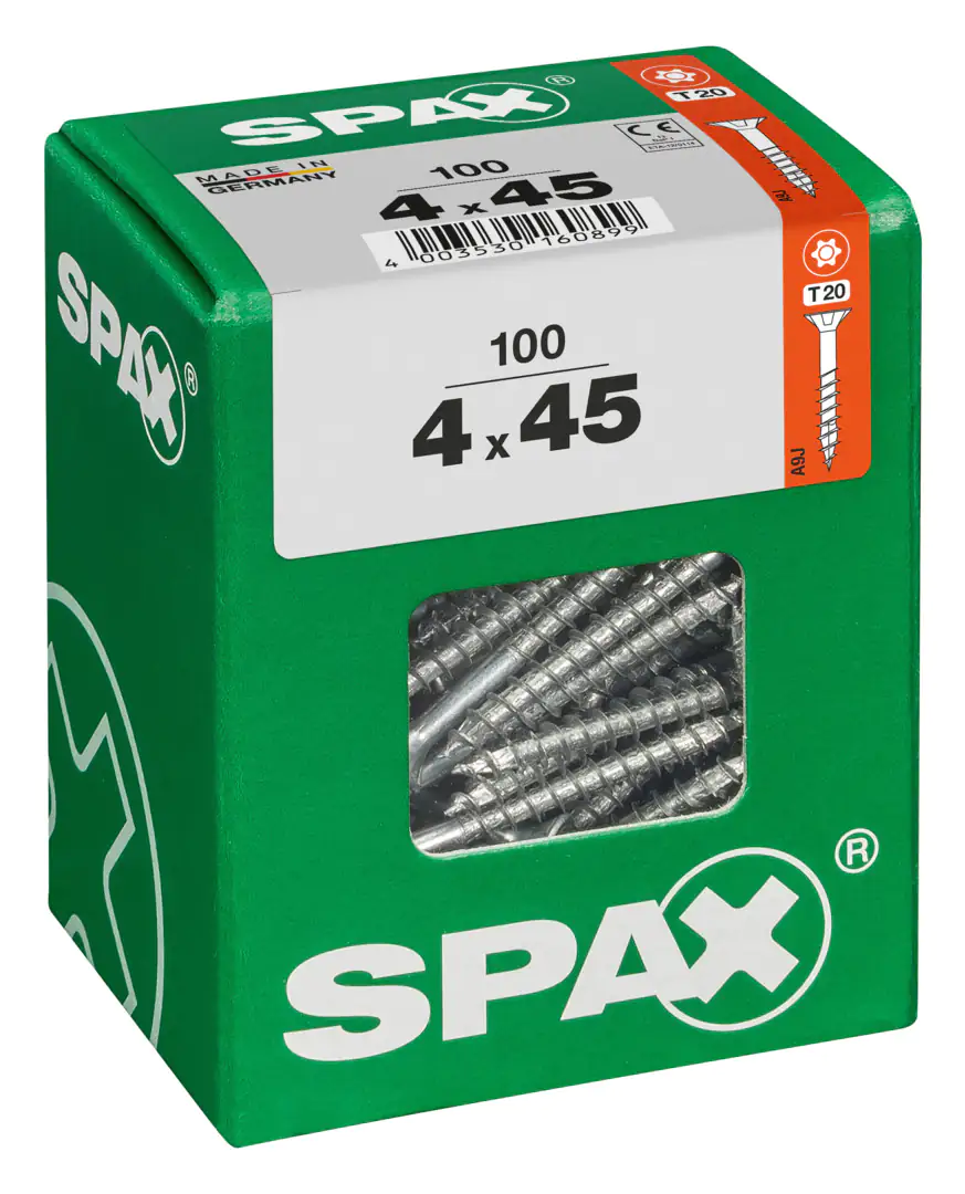 Spax Universalschrauben 4.0 x 45 mm TX 20 - 100 Stk.