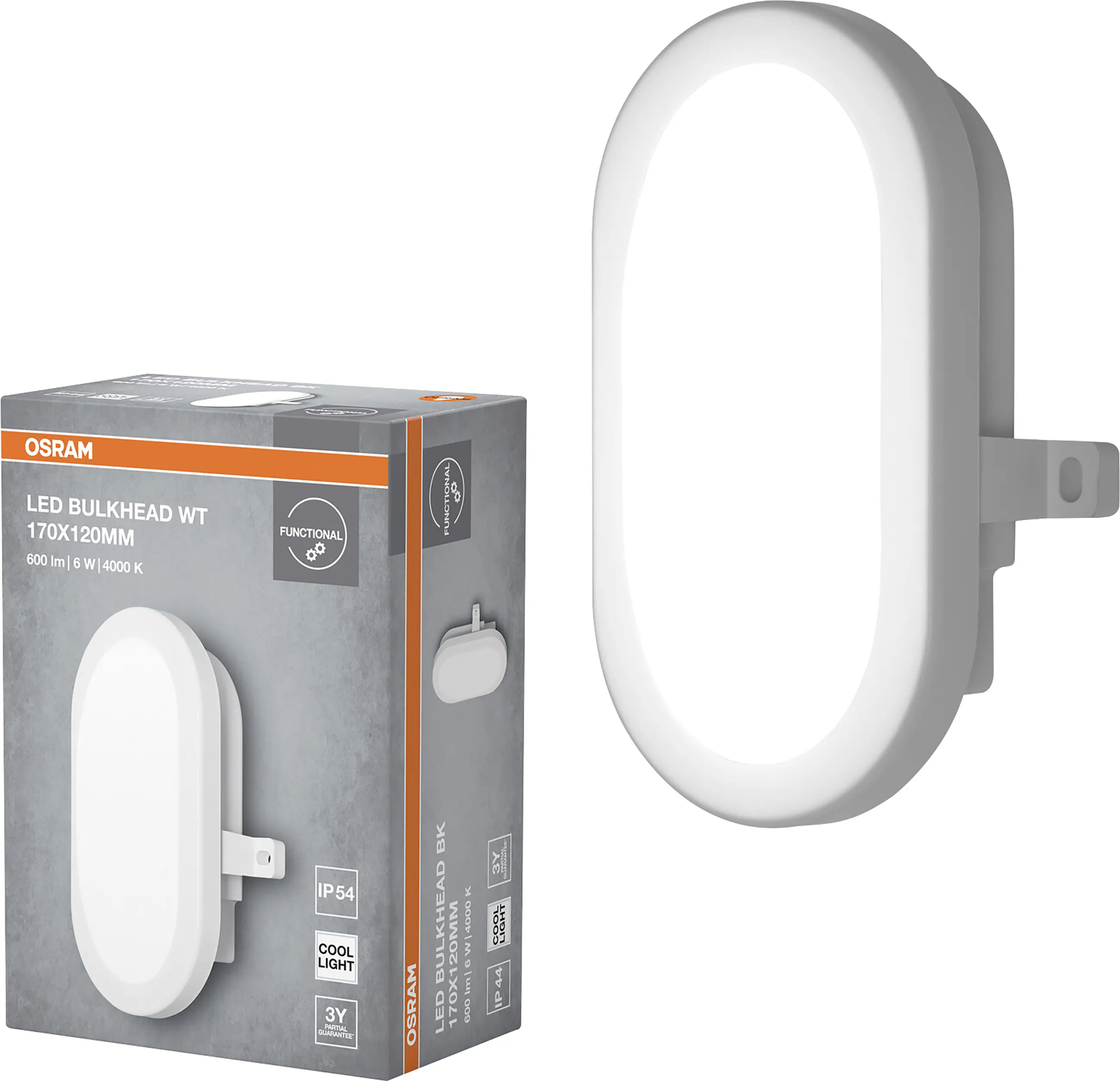 Osram LED Ovalleuchte Bulkhead 6 W weiß kaltweiß Osram LED Ovalleuchte Bulkhead 6 W weiß kaltweiß