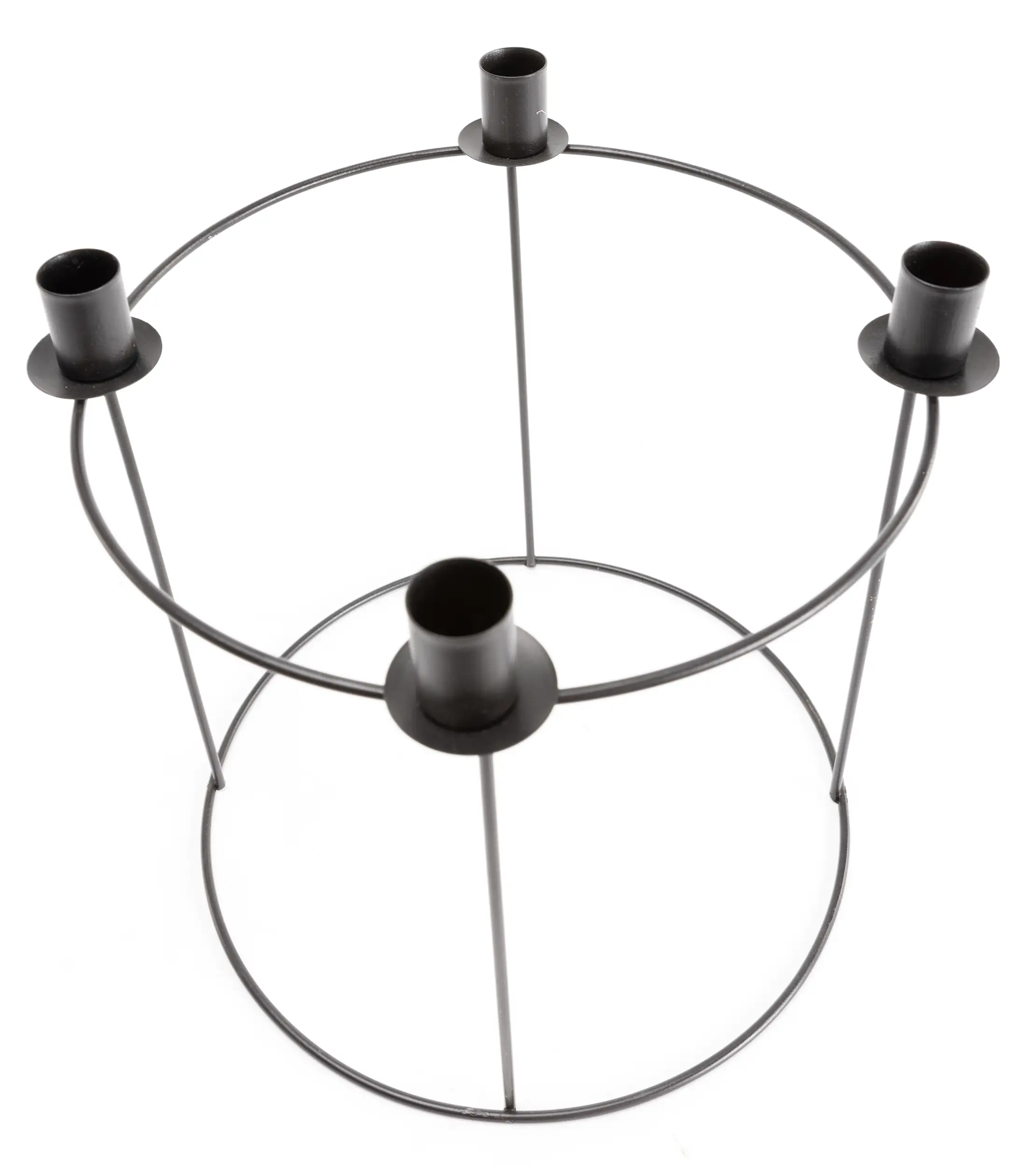 4333692394345_02 TrendLine Adventskranz Metall Ø 29 x 25 cm schwarz