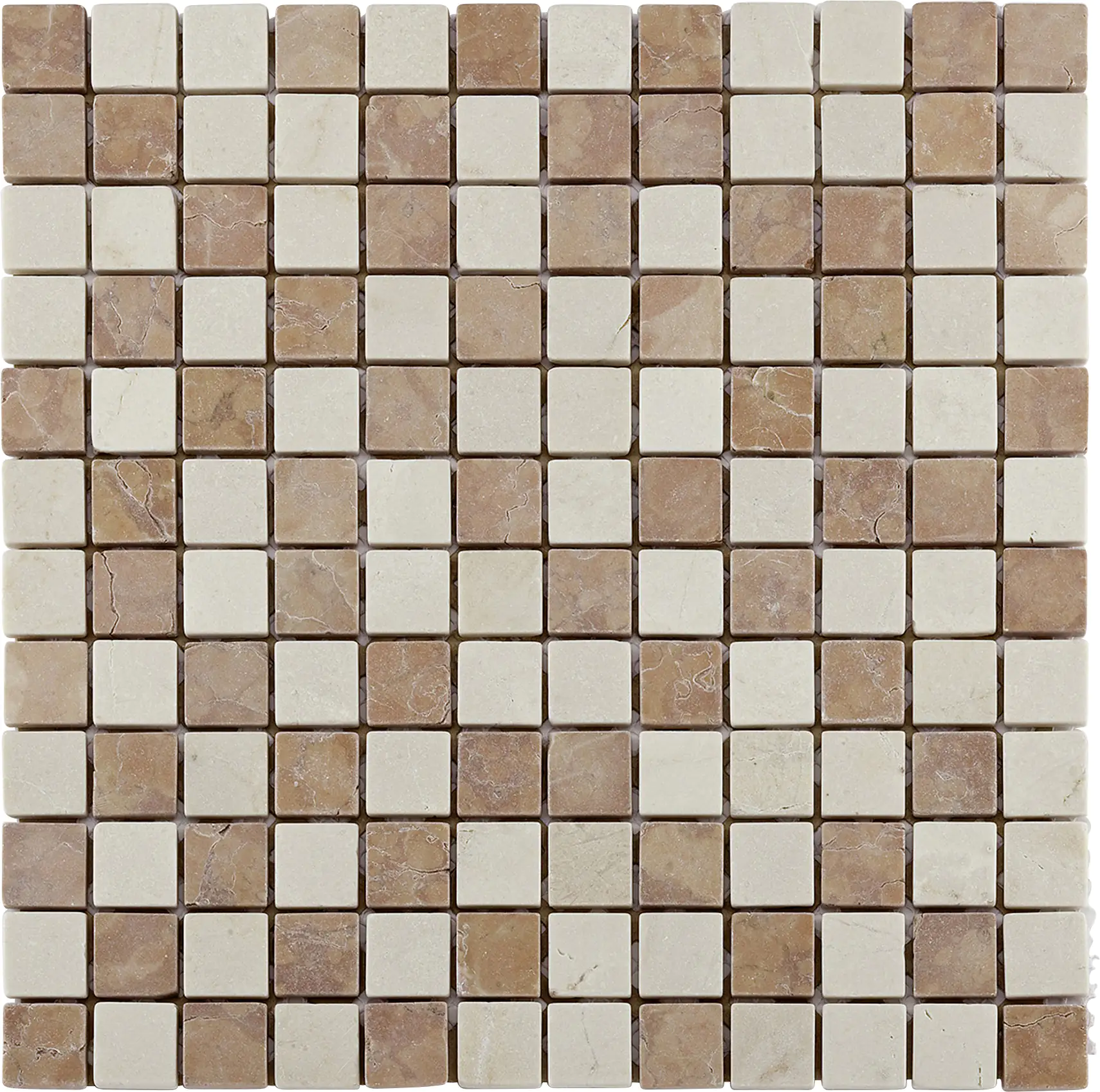 Mosaikfliese Marmor 30 x 30 cm rot mix Steinmaß: ca. 2,3 x 2,3 cm