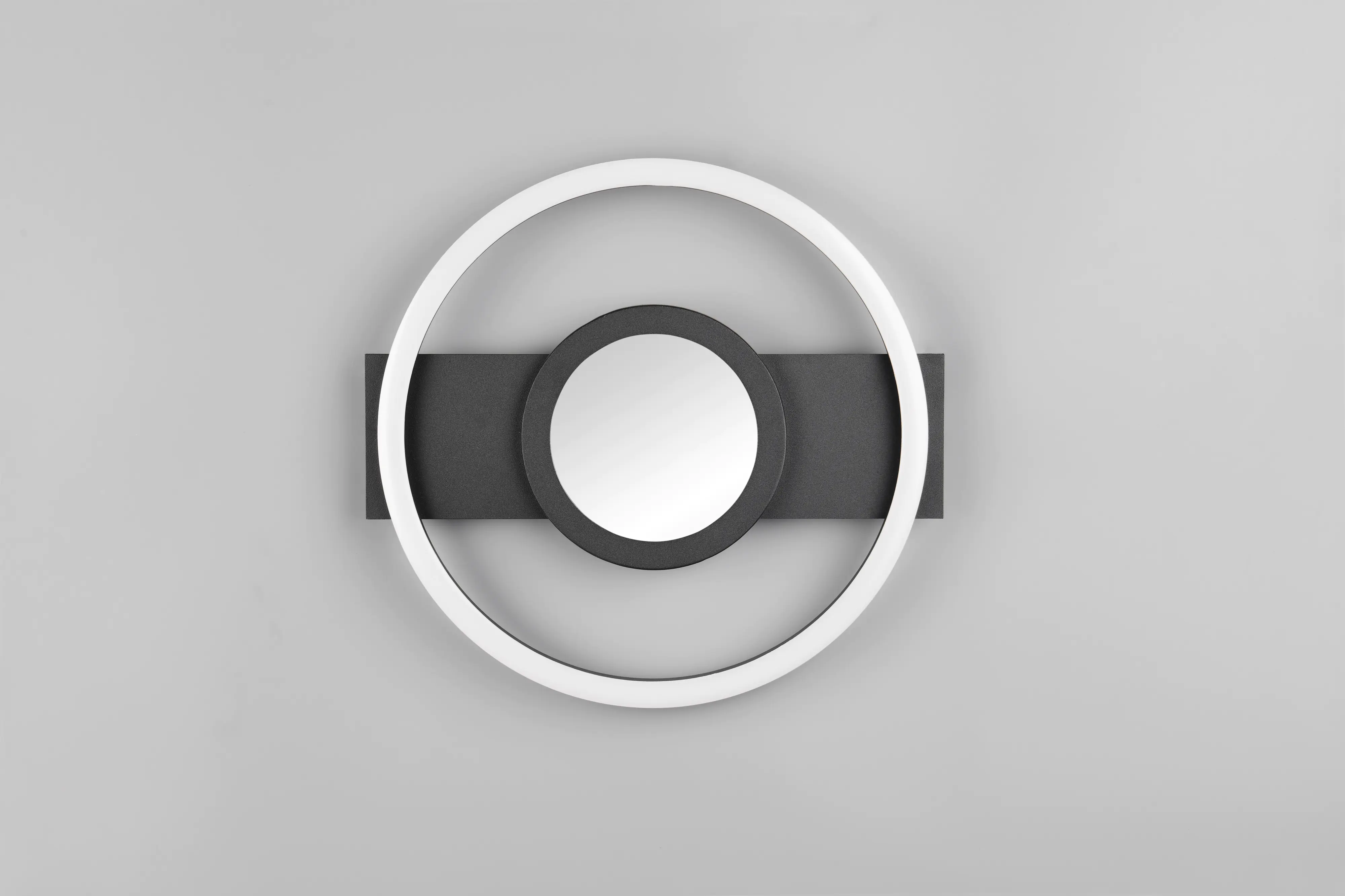 Trio LED Deckenleuchte Wheeler 16 W schwarz matt