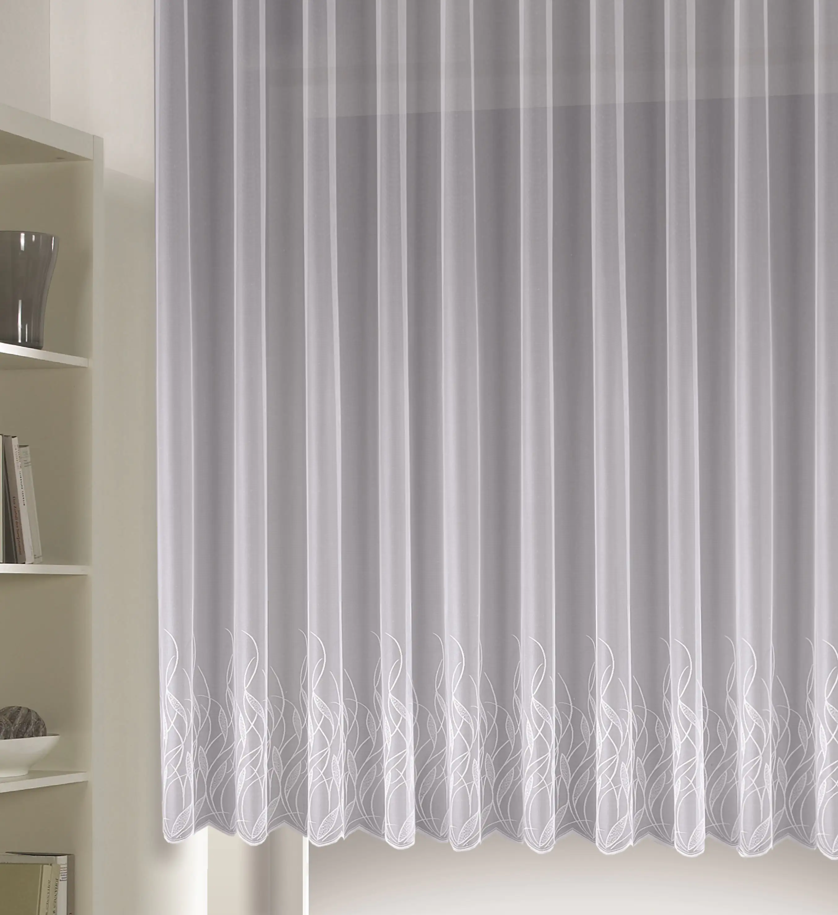 Neusser Collection Store mit Gardinenband Caroline Jaquard weiß 300x125 cm