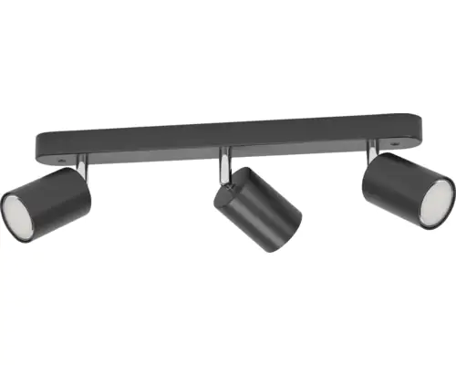 Eglo Connect 3er Spot Adfira-Z schwarz chrom 40 x 9 x 5,5 cm GU10