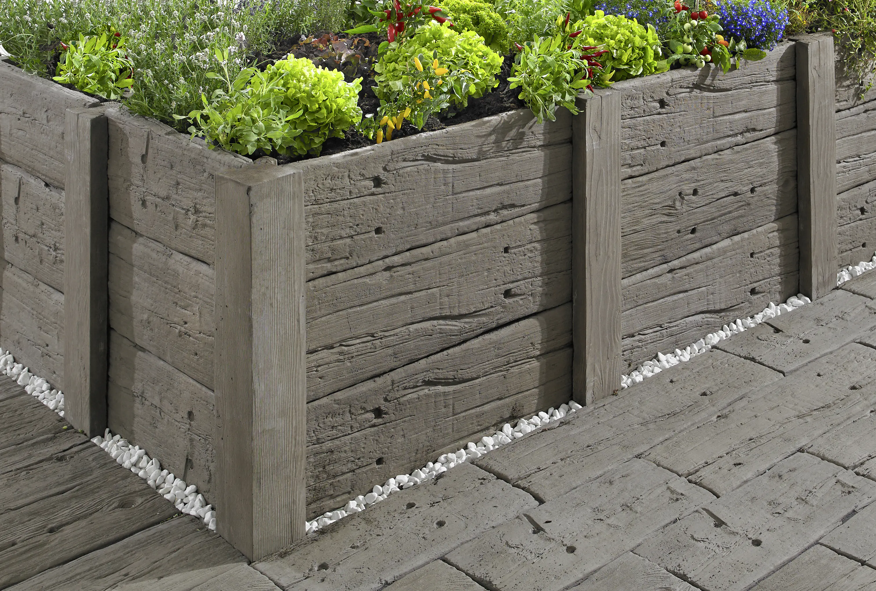 Kann Beetpfosten Antik 100 x 14 x 14 cm braun