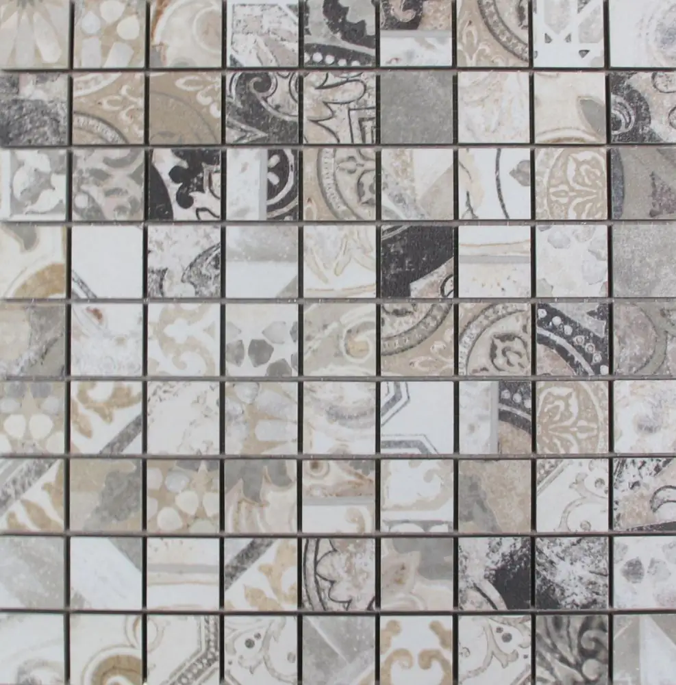 Mosaikfliese Ghirigori 31 x 31 cm beige-weiß Steinmaß: ca. 3,3 x 3,3 cm