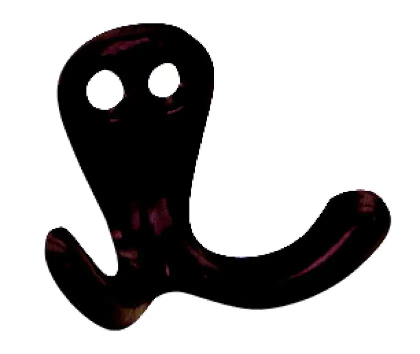 Hettich Zierhaken 35 x 42 x 23 mm Zinkdruckguss braun - 2 Stück