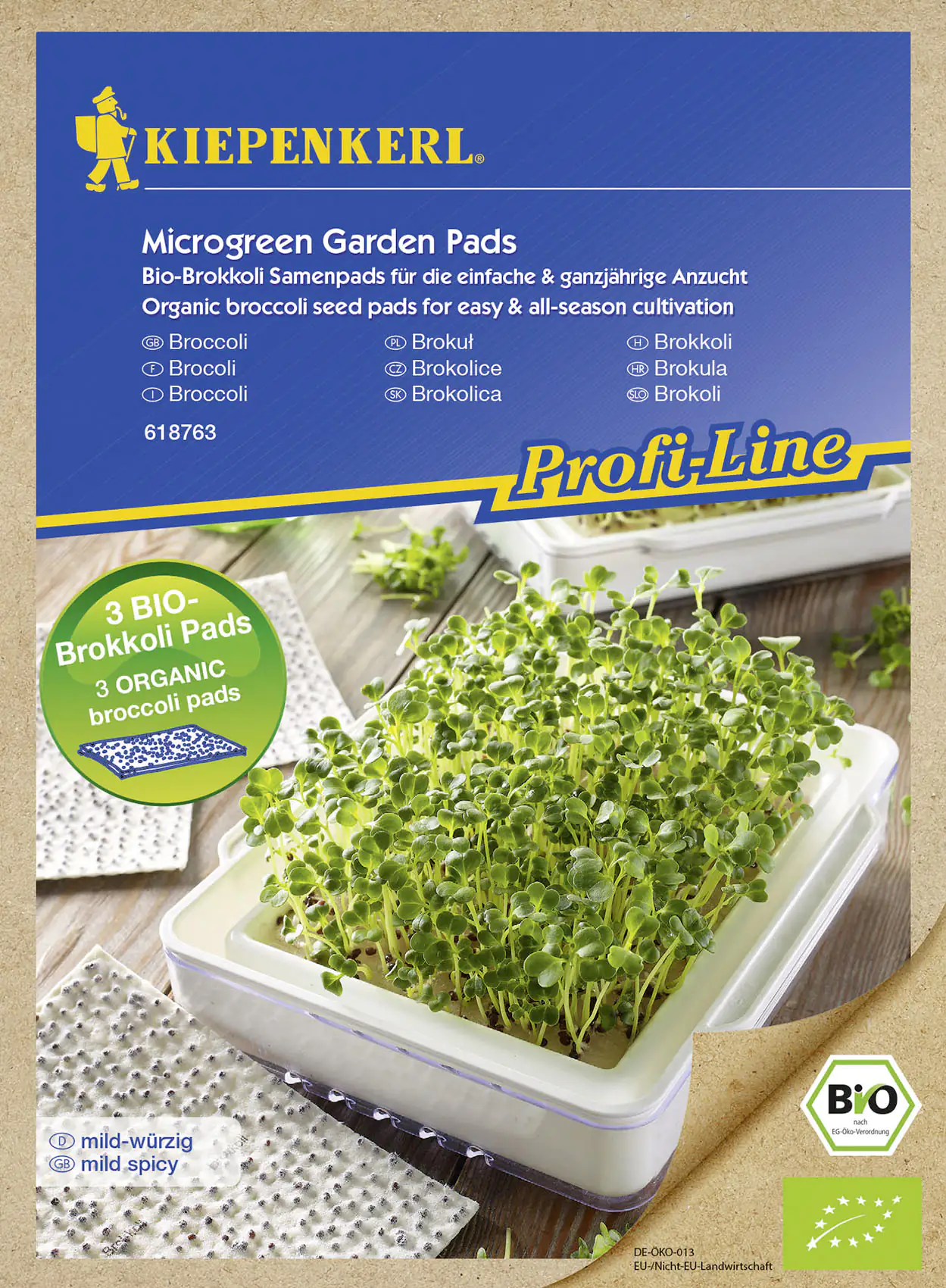 Kiepenkerl Saatgut Profi Line Nachfüllpads MicroGreen Bio Brokkoli 3 Stück