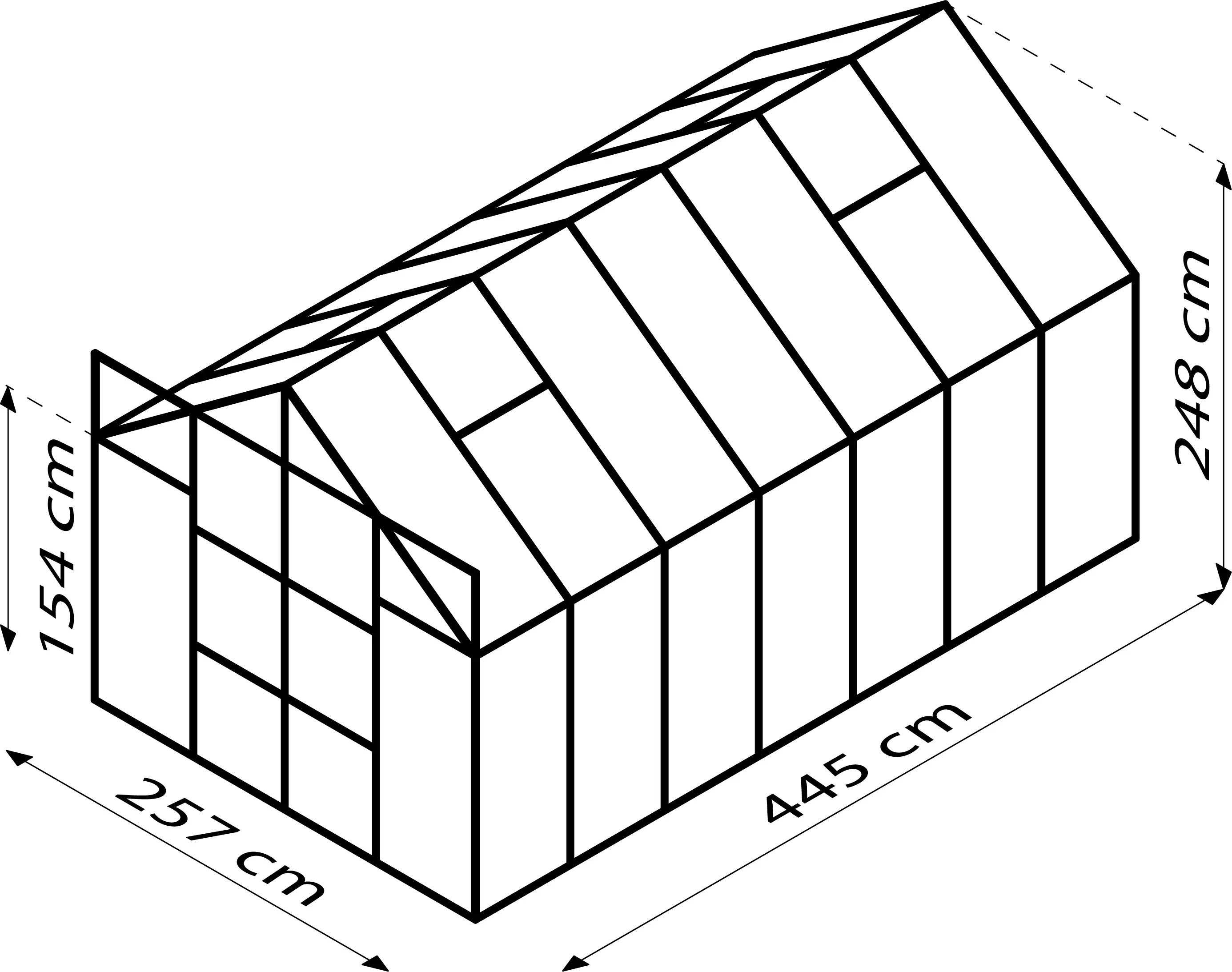 Vitavia Gewächshaus Uranus 11500 254 x 441 cm 3 mm Sicherheitsglas