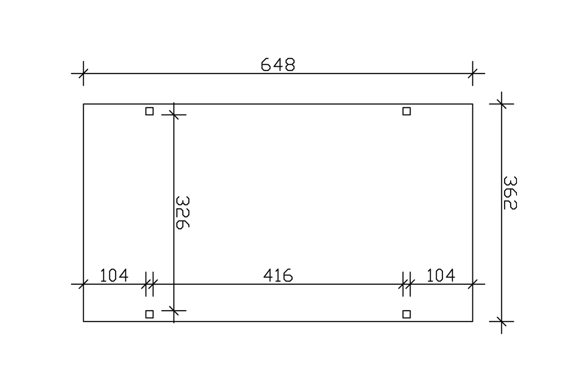SKAN HOLZ Carport Westerwald 362 x 648 cm, natur