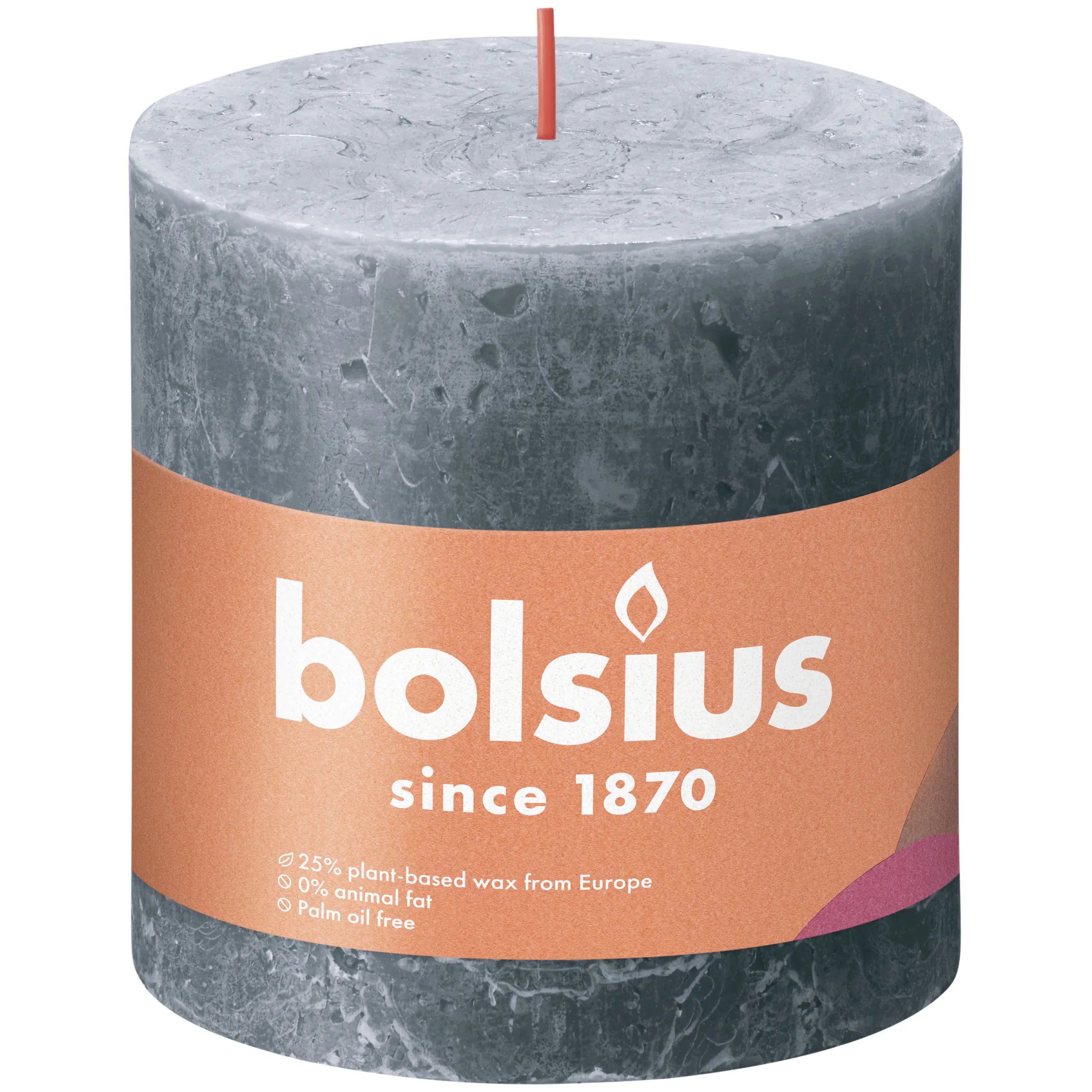 Bolsius Rustik XXL Stumpenkerze 100/100 mm Schieferblau