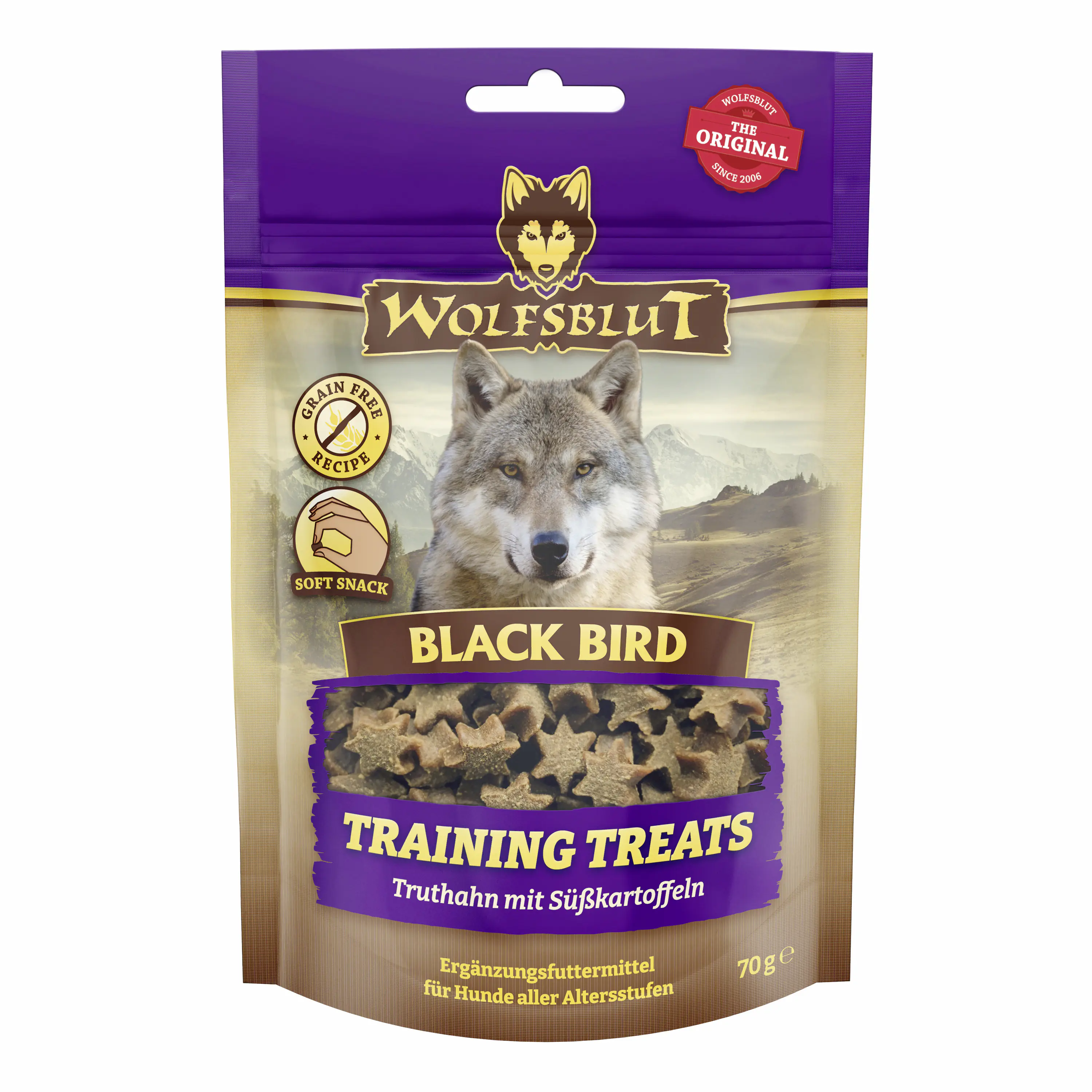 Wolfsblut Hundeleckerli Black Bird Training Treats getreidefrei 70 g Truthahn & Süßkartoffel