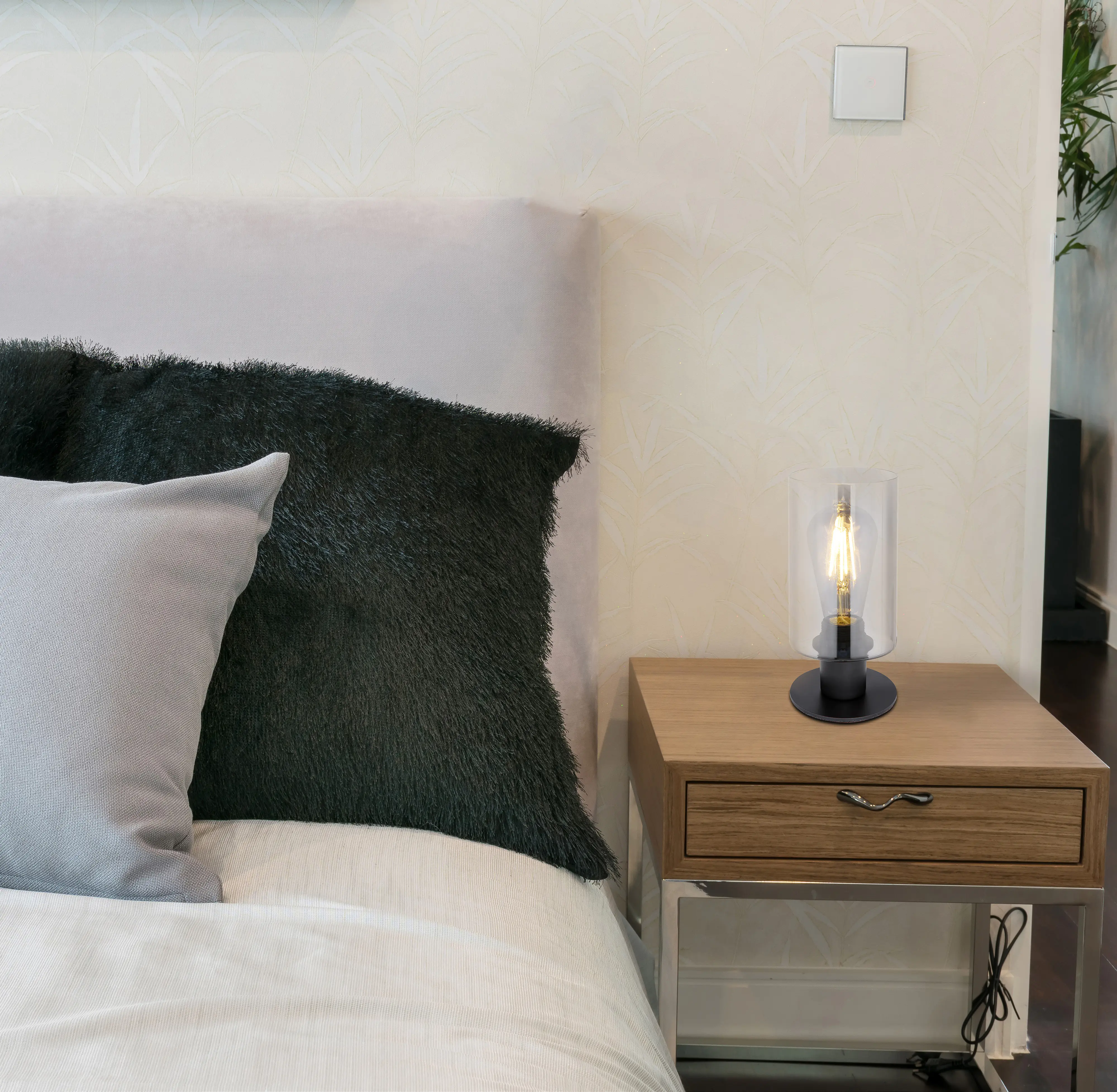 Globo Tischleuchte Hadera schwarz 21,5 x 10 cm Globo Tischleuchte Hadera schwarz 21,5 x 10 cm