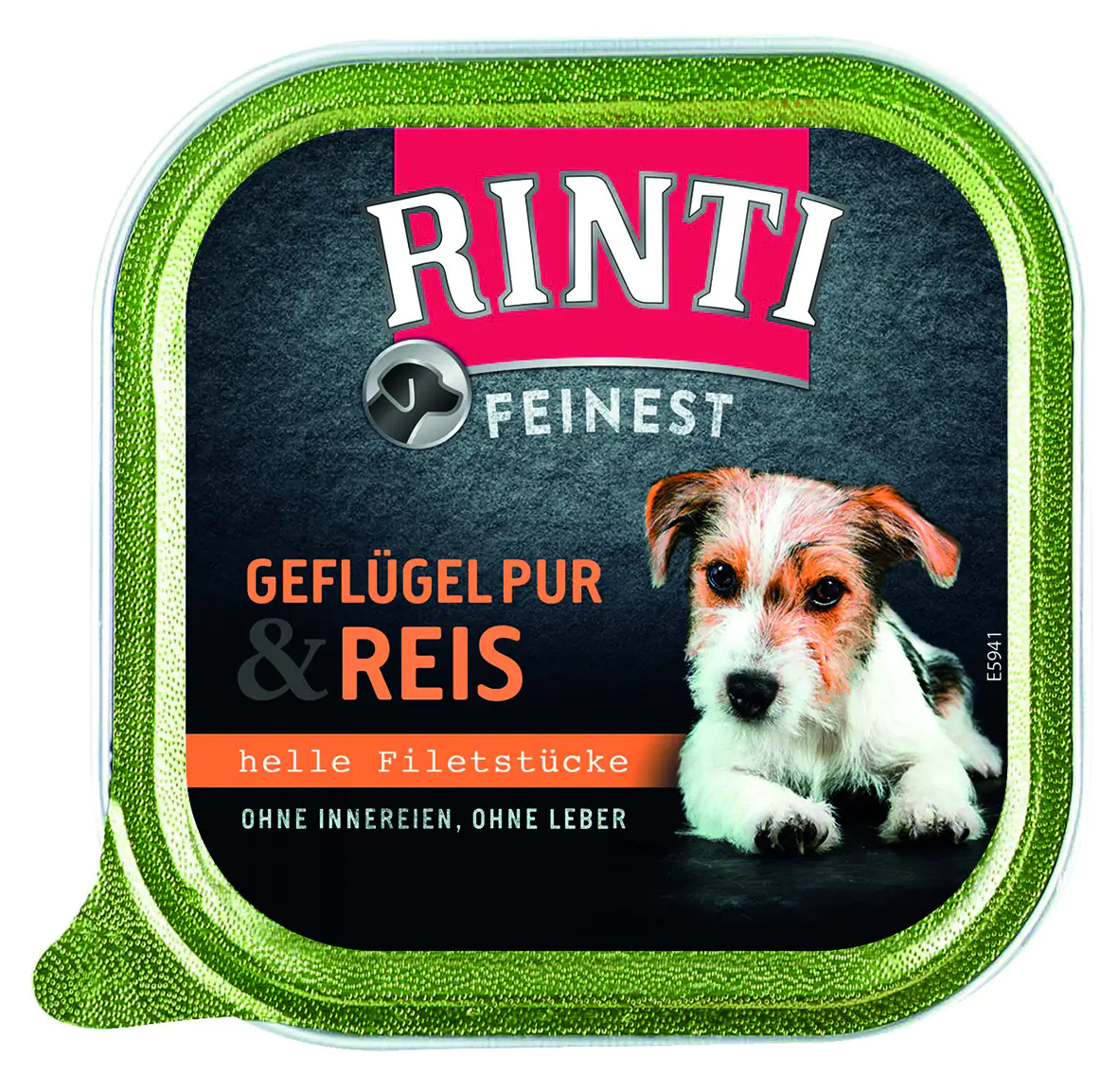 Rinti Feinest Hundenassfutter Geflügel pur & Reis 150 g Adult