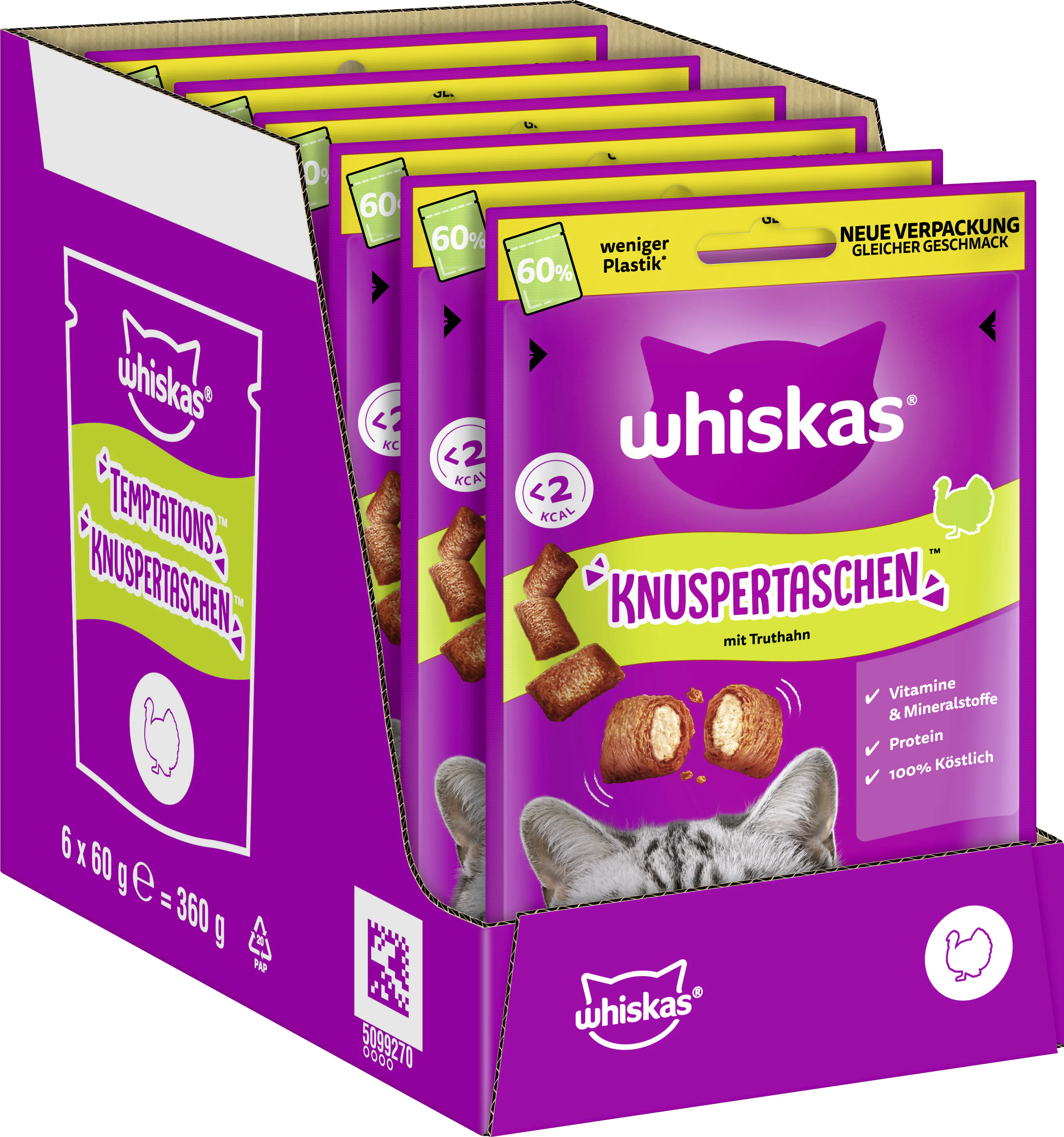 Whiskas Knuspertaschen Katzensnack 60 g Truthahn 
