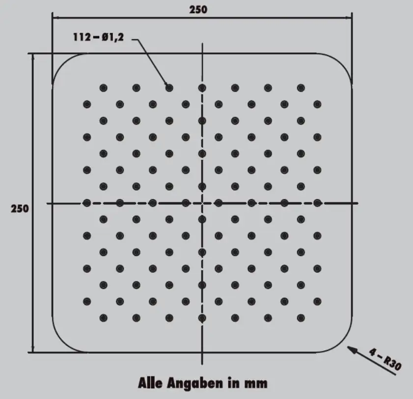 Primaster Kopfbrause Naga chrom 25 x 25 cm