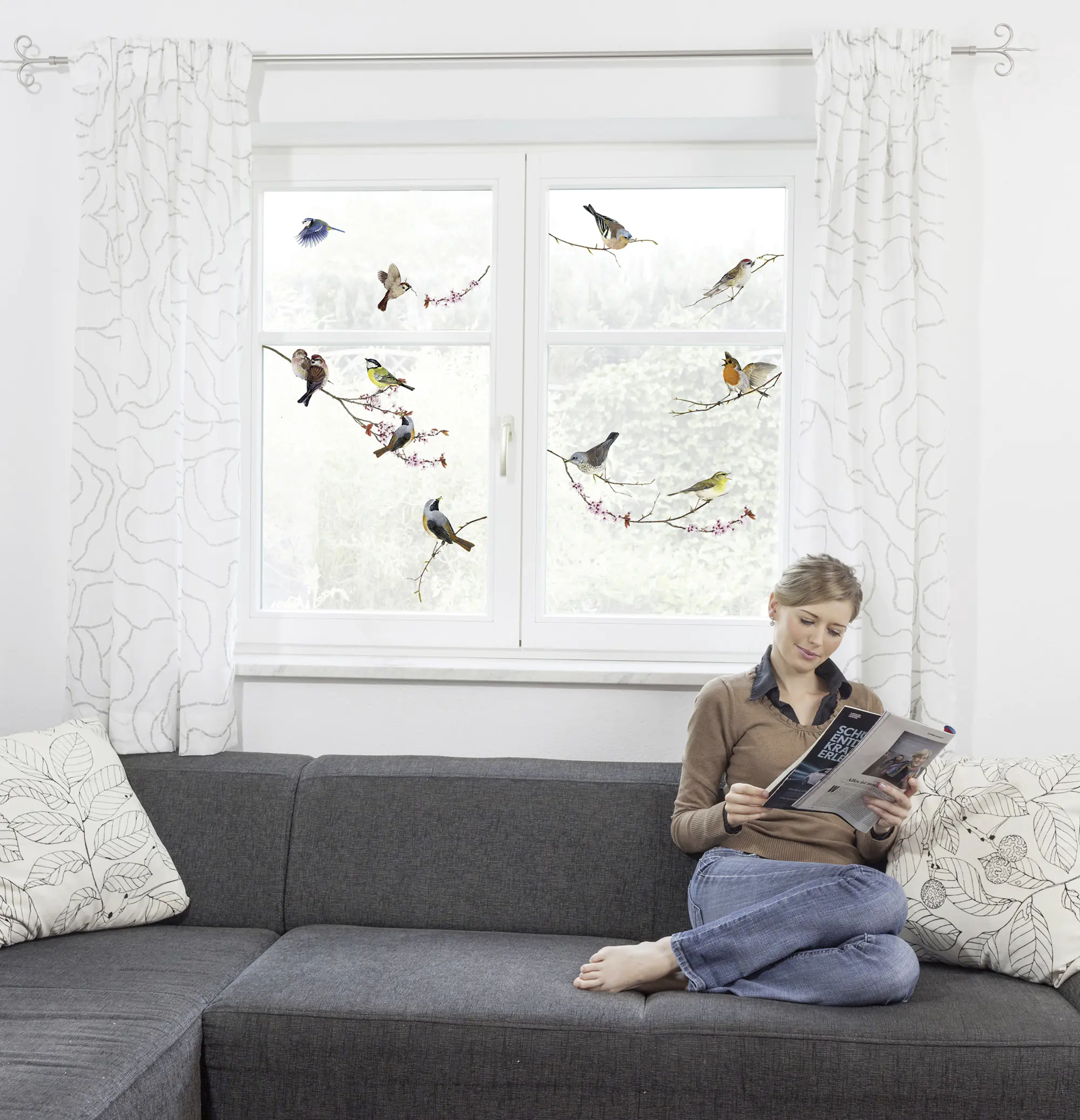 Komar Windowsticker Birds 31 x 31 cm Komar Windowsticker Birds 31 x 31 cm