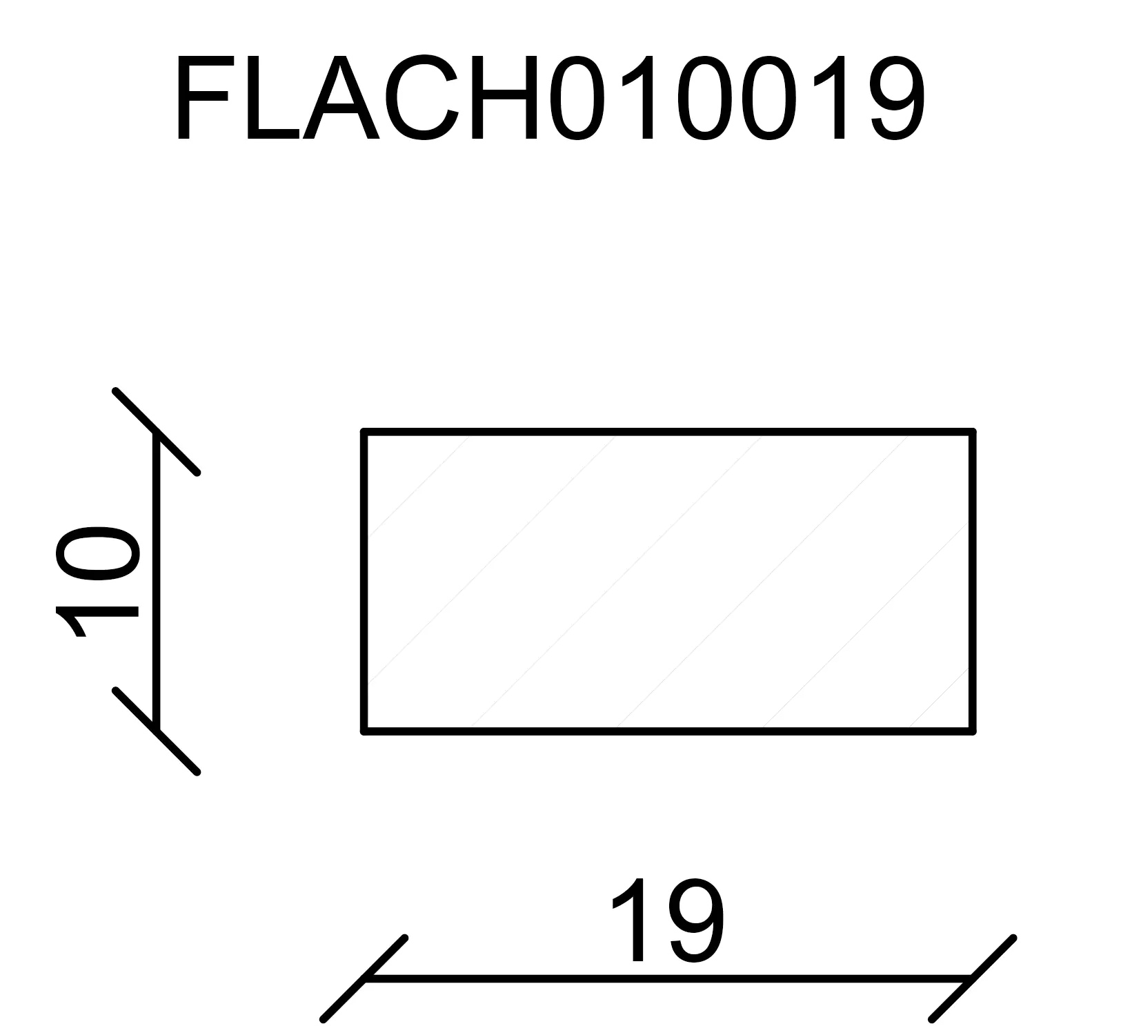 FN Neuhofer Flachleiste 100 cm 19 x 10 mm Fichte/Kiefer
