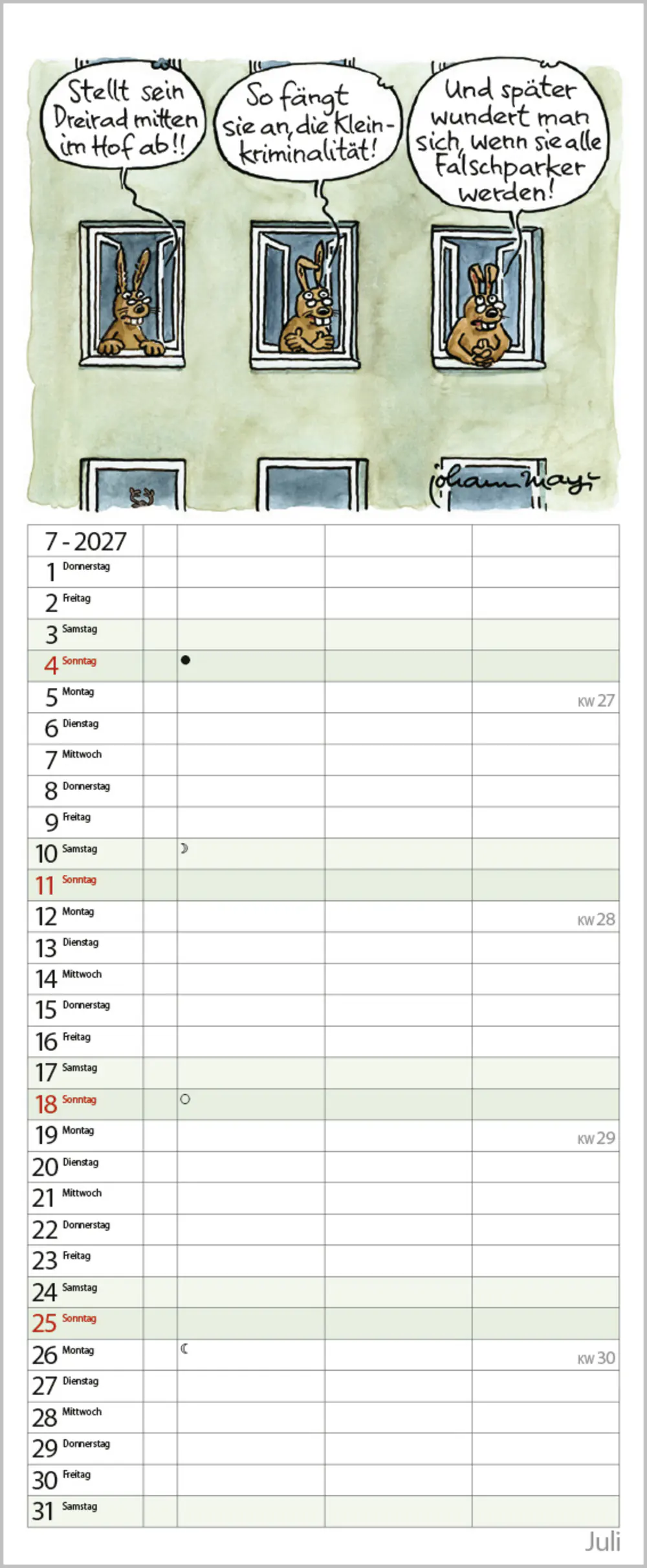 Korsch Kalender Planer (Un-)Ruhestand 2027