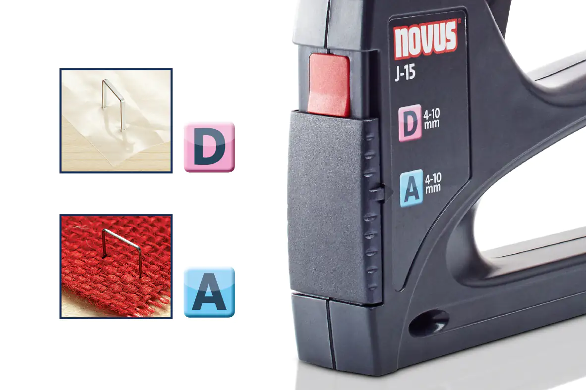 Novus Handtacker J-15 für Feindraht- und Flachdrahtklammern Novus Handtacker J-15 für Feindraht- und Flachdrahtklammern
