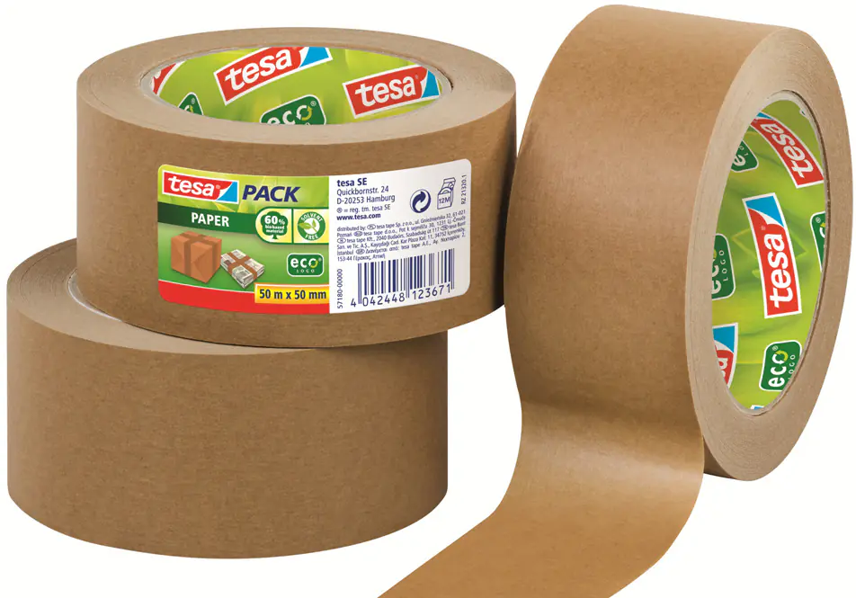tesa Packband Paper 50 m x 50 mm, braun