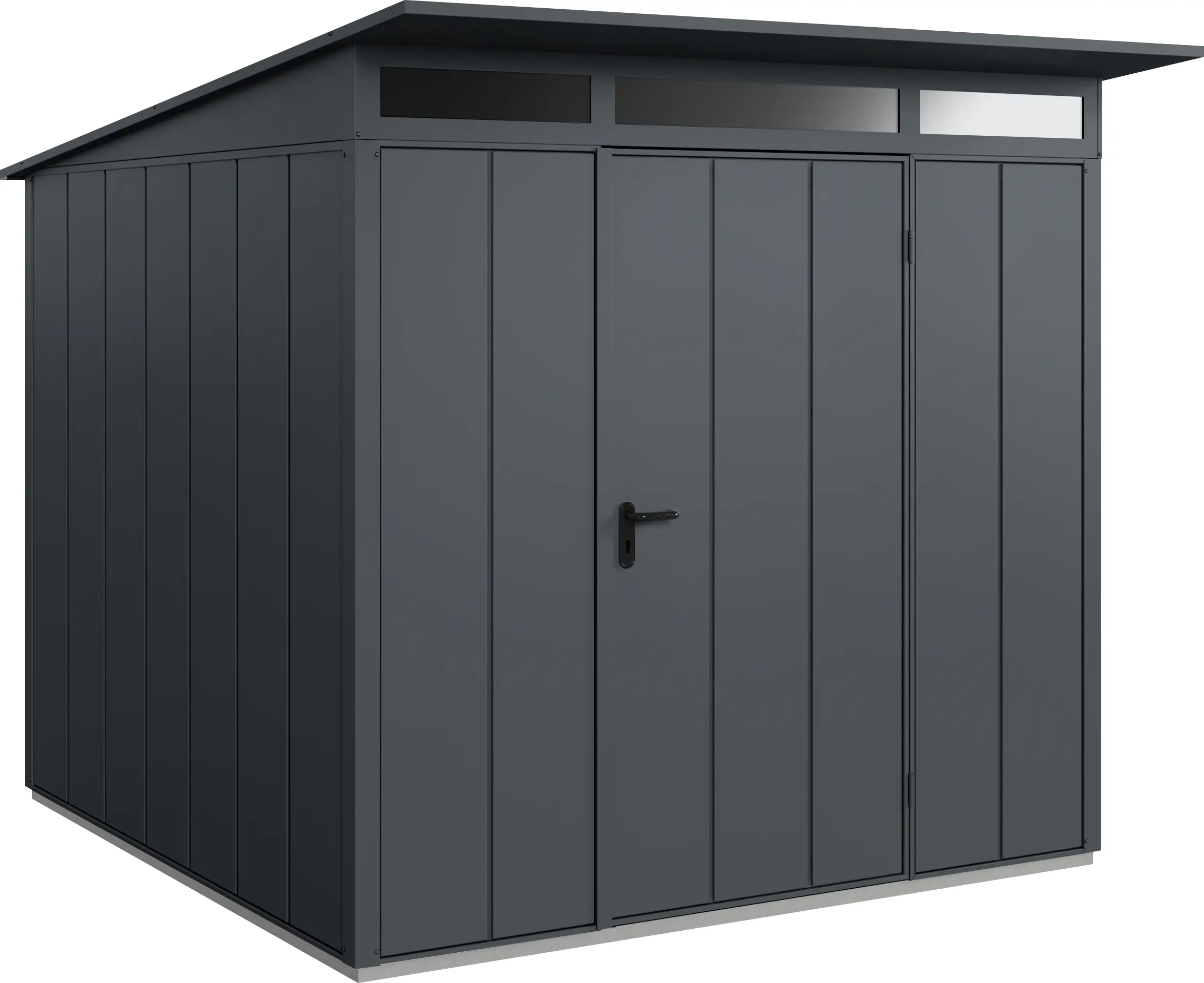 EcoStar Gerätehaus Elegant-P Typ 2 anthrazitgrau 247,9 x 283,4 x 232,3 cm