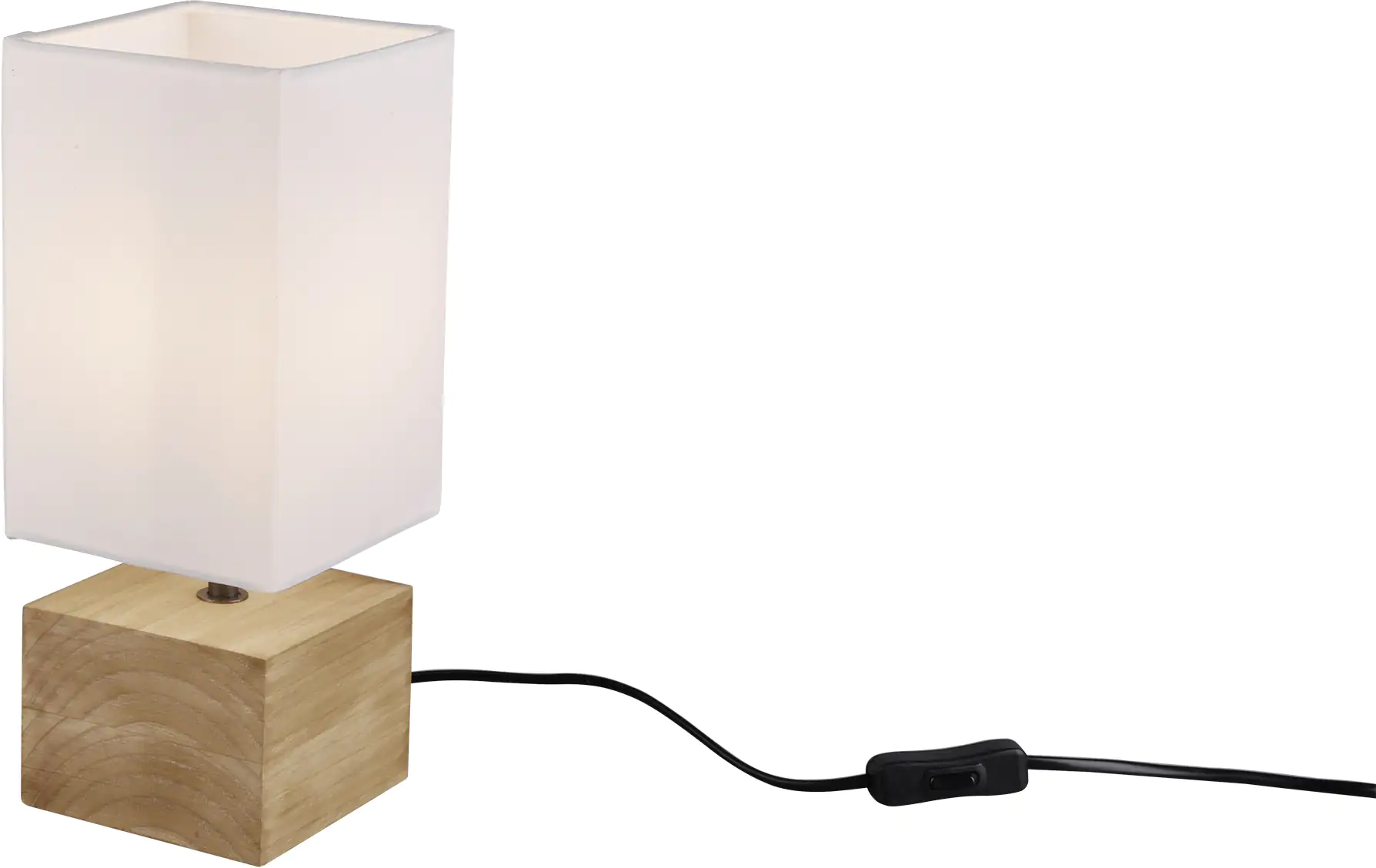 Reality Leuchten Tischleuchte Woody quadratisch holzfarbig Reality Leuchten Tischleuchte Woody quadratisch holzfarbig