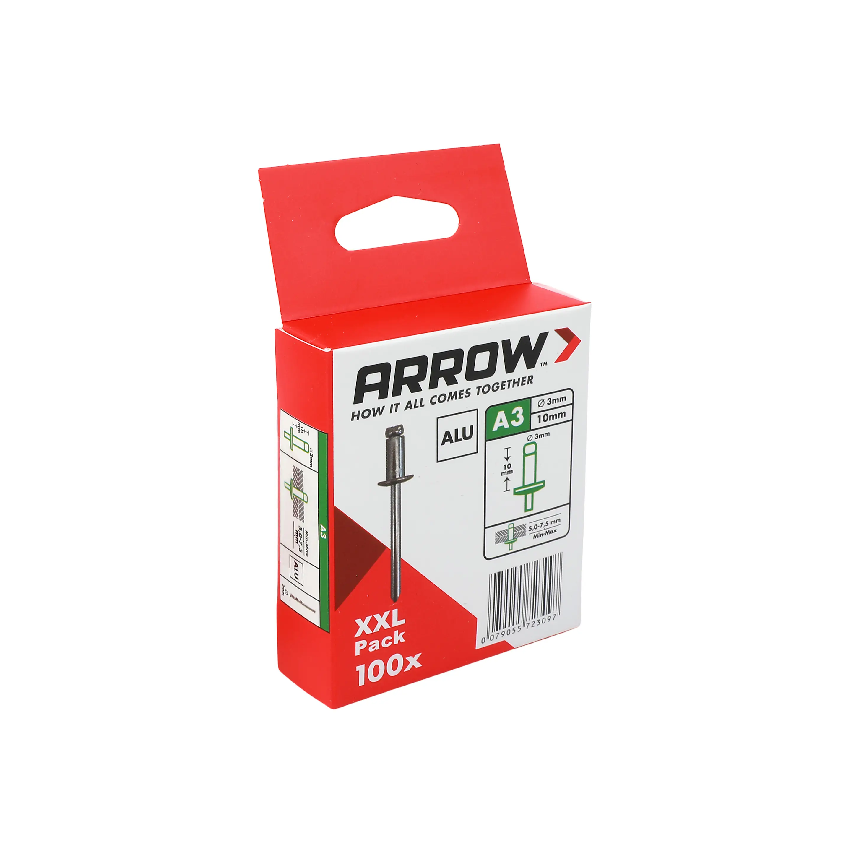 Arrow Blindniete Typ A3 Ø 3 x 10 mm Aluminium 100 Stück