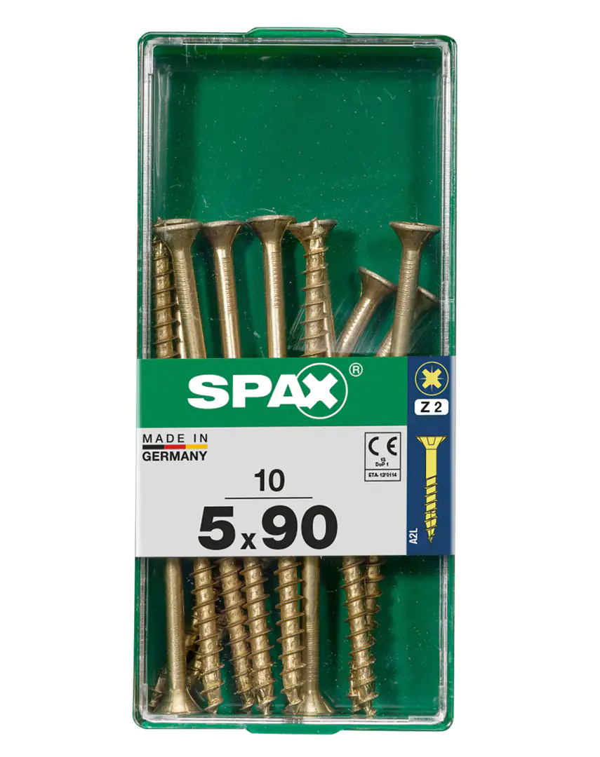 Spax Universalschrauben 5.0 x 90 mm PZ 2 - 10 Stk.